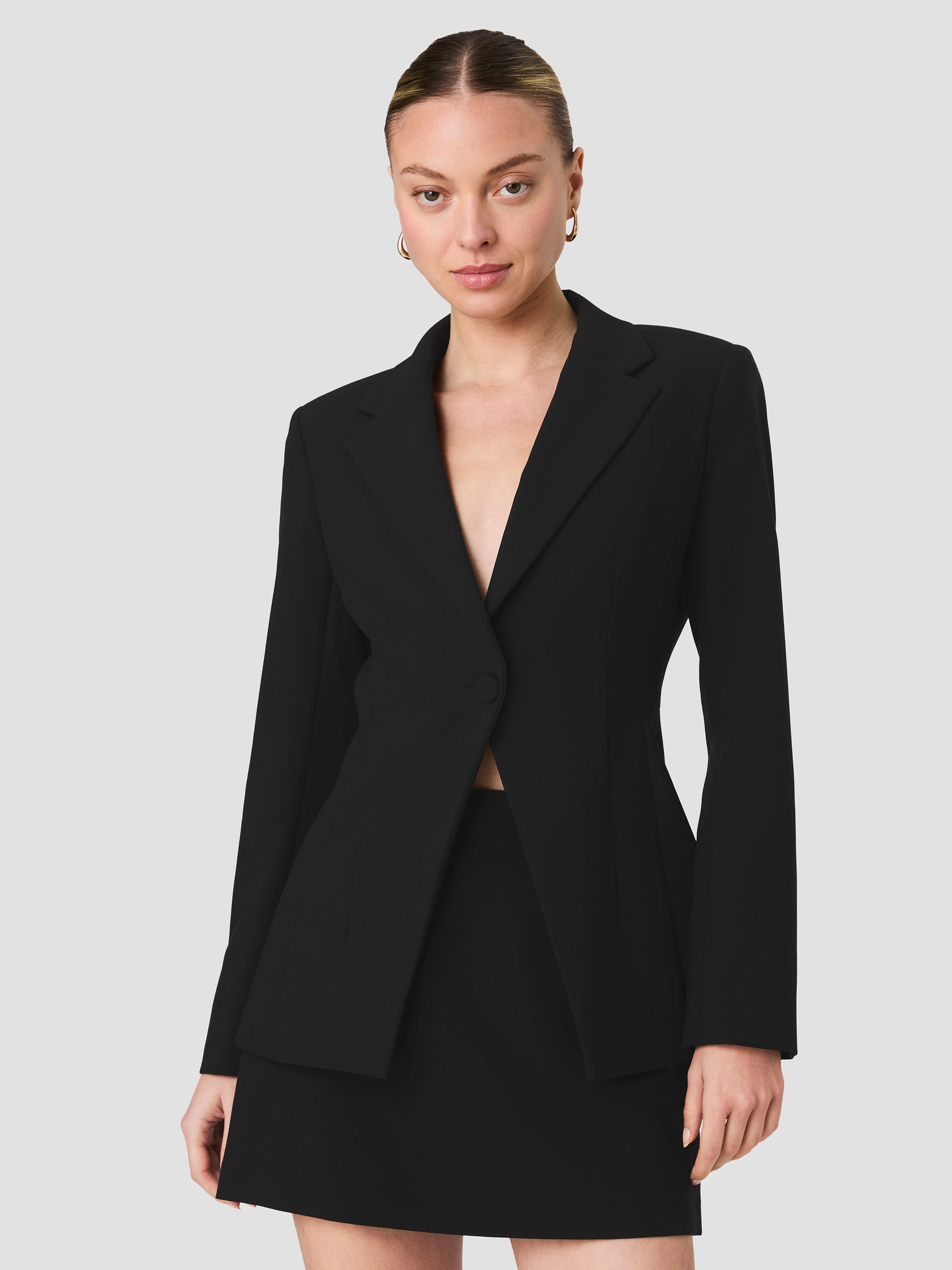 AZRA TWILL CINCHED BLAZER VIEW 2