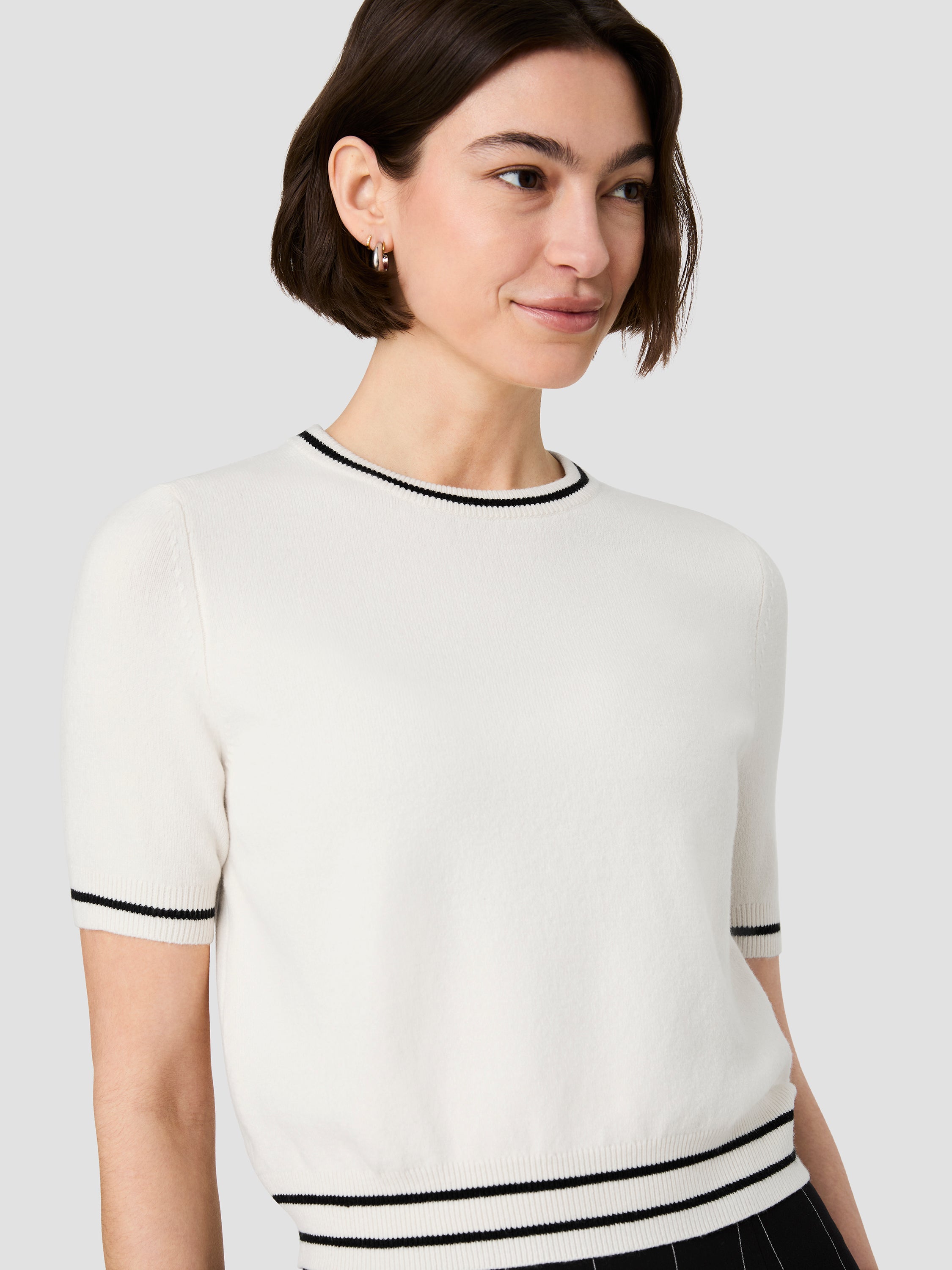 BABYSOFT SHORT SLEEVE RIB STRIPE TOP VIEW 3