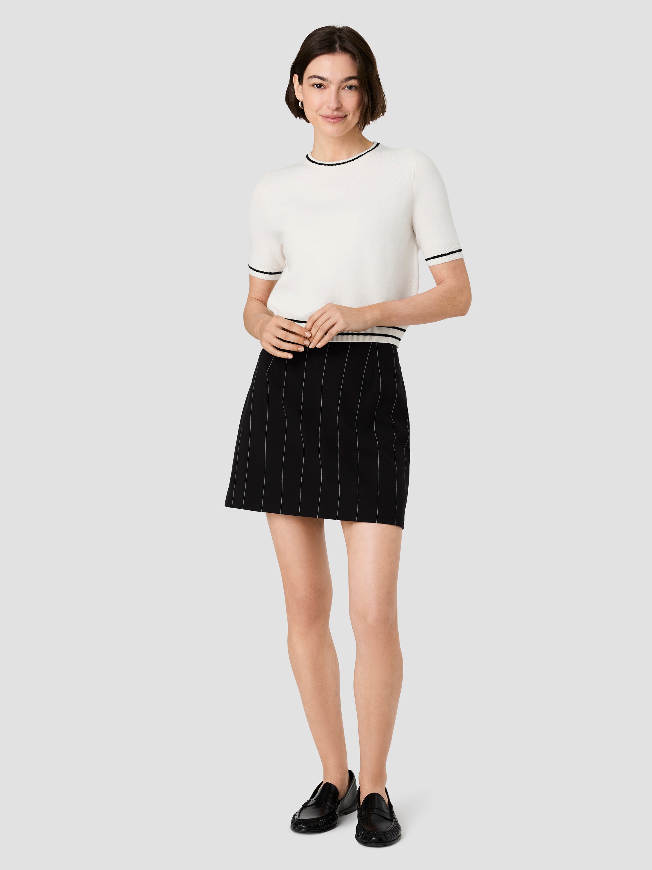 BABYSOFT SHORT SLEEVE RIB STRIPE TOP VIEW 6