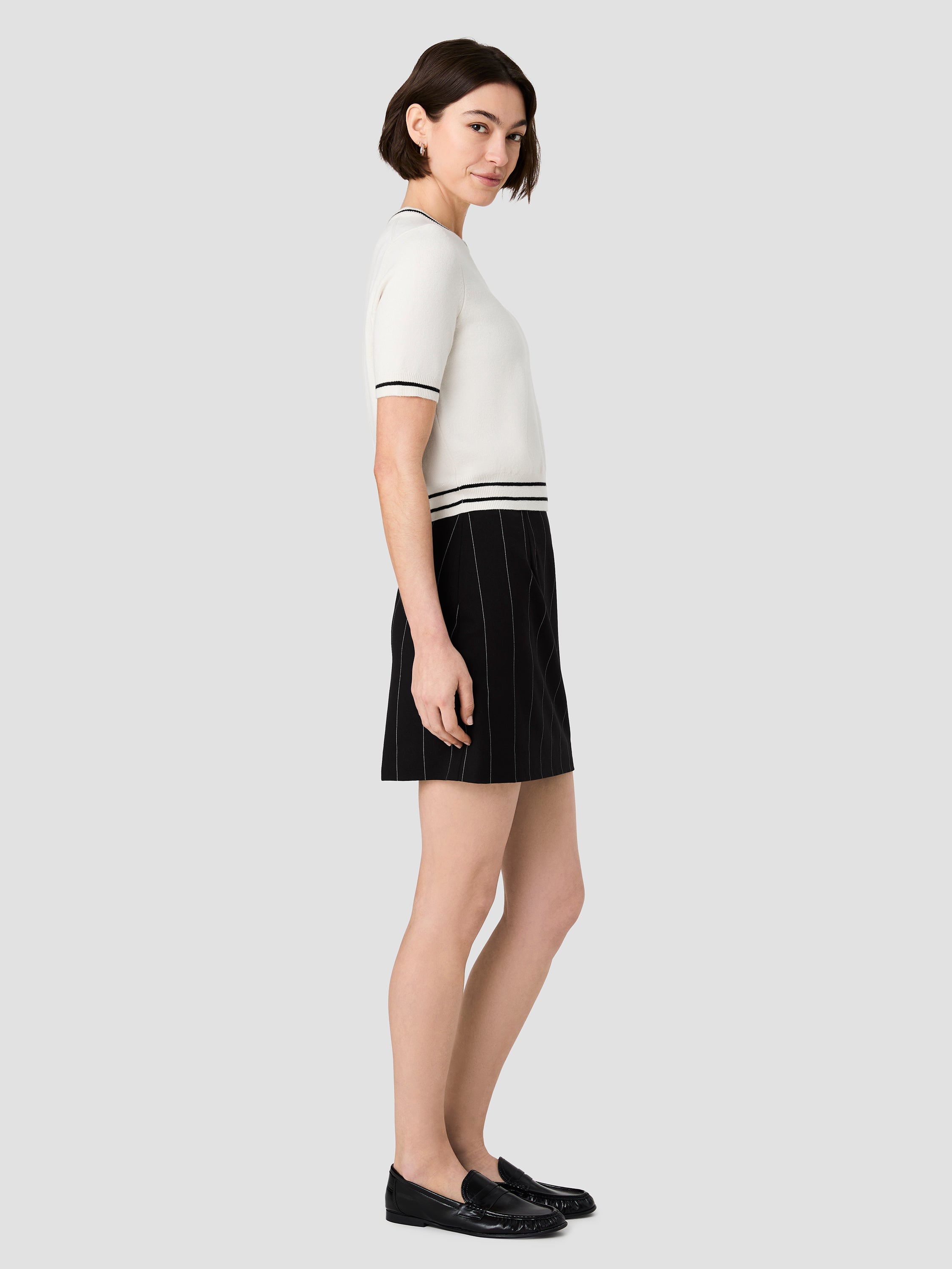 BABYSOFT SHORT SLEEVE RIB STRIPE TOP VIEW 5