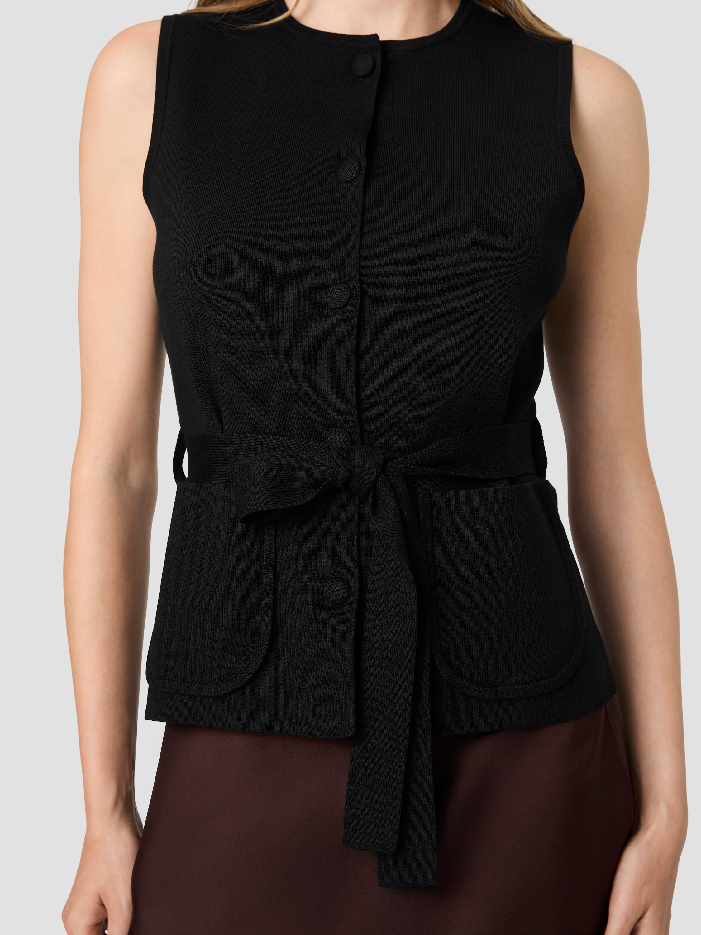 MAXIME KNIT SLEEVELESS WRAP TOP VIEW 3 | New Arrivals