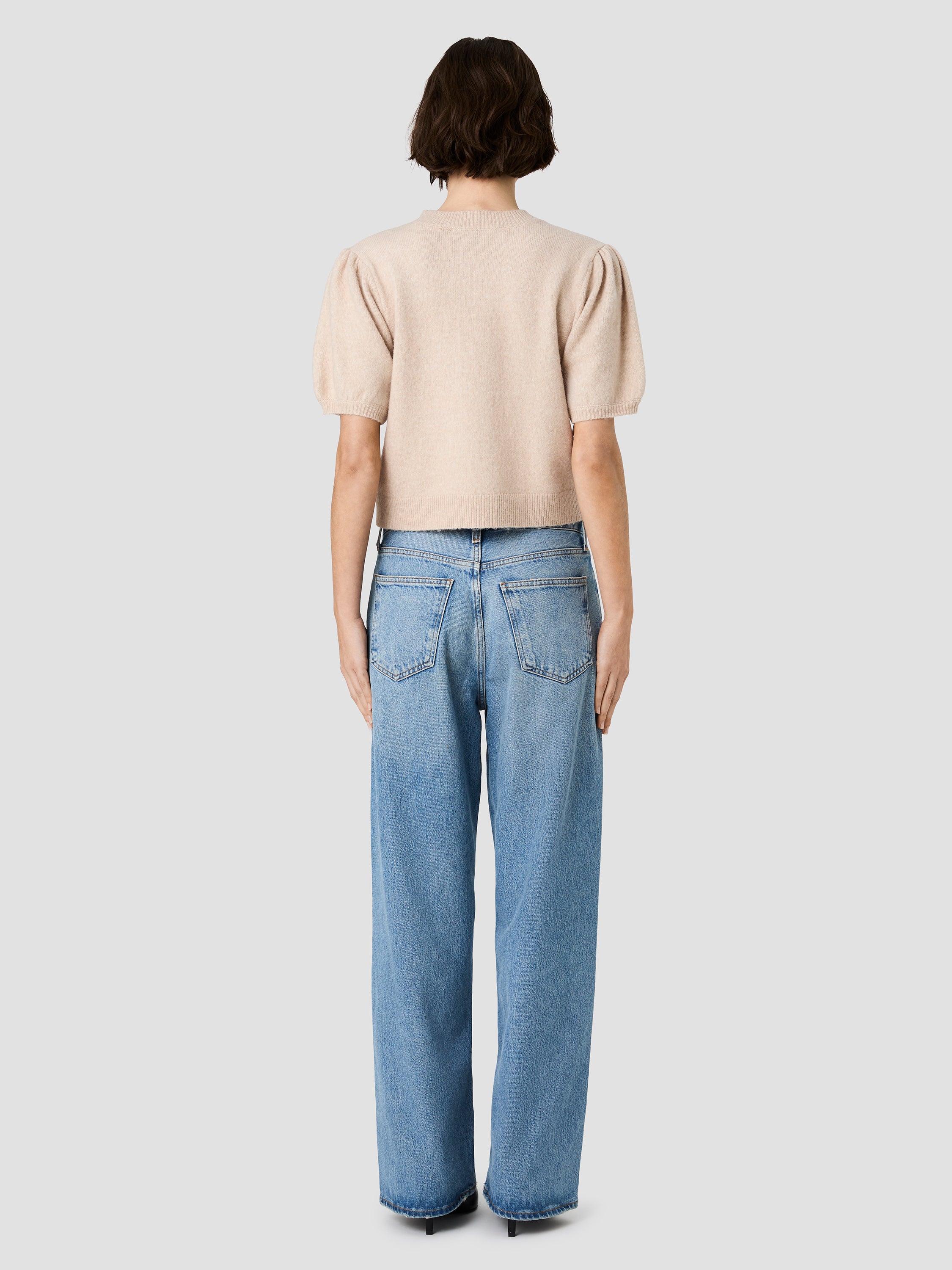 YULIA KNIT PUFF SLEEVE TOP VIEW 4 | The Essentials Edit