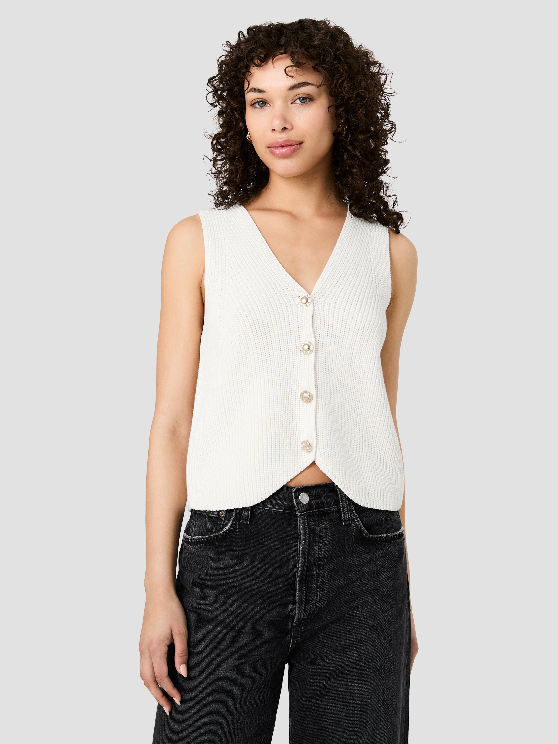 MOZART V-NECK RIB VEST VIEW 2