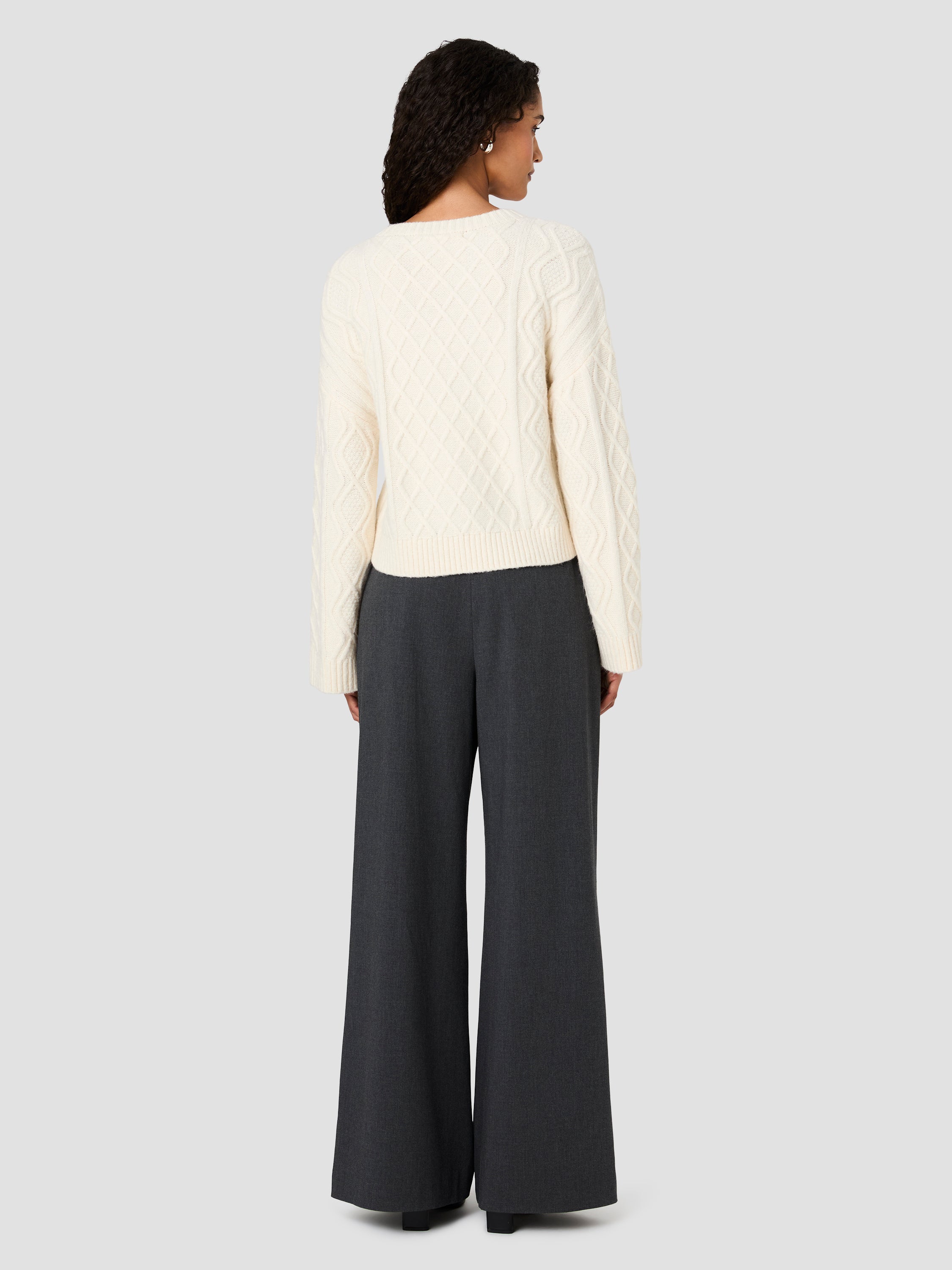 WESLEY KNIT CABLE PULLOVER SWEATER VIEW 4 | Women's Shop All