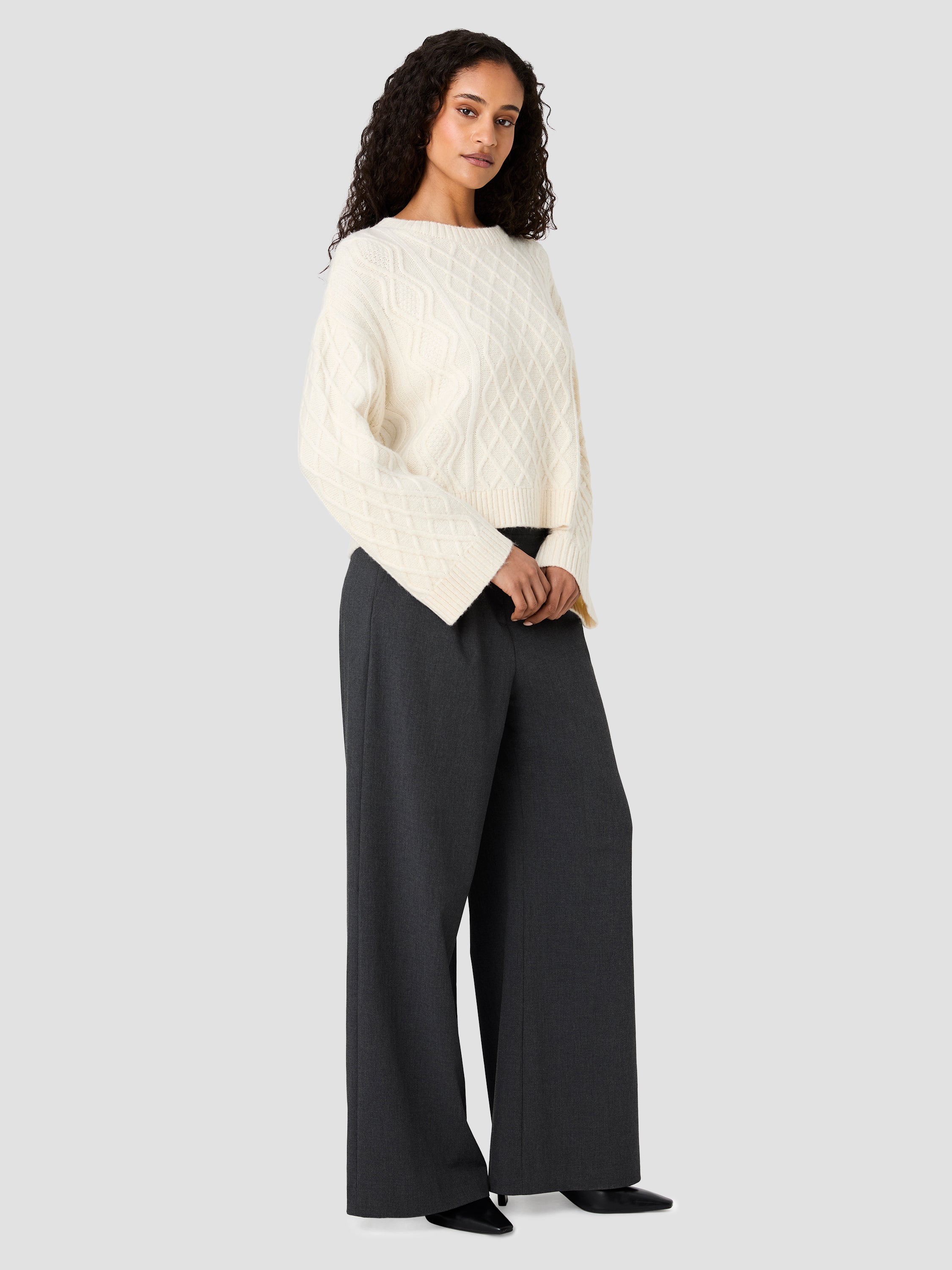 WESLEY KNIT CABLE PULLOVER SWEATER VIEW 5 | Women's Shop All