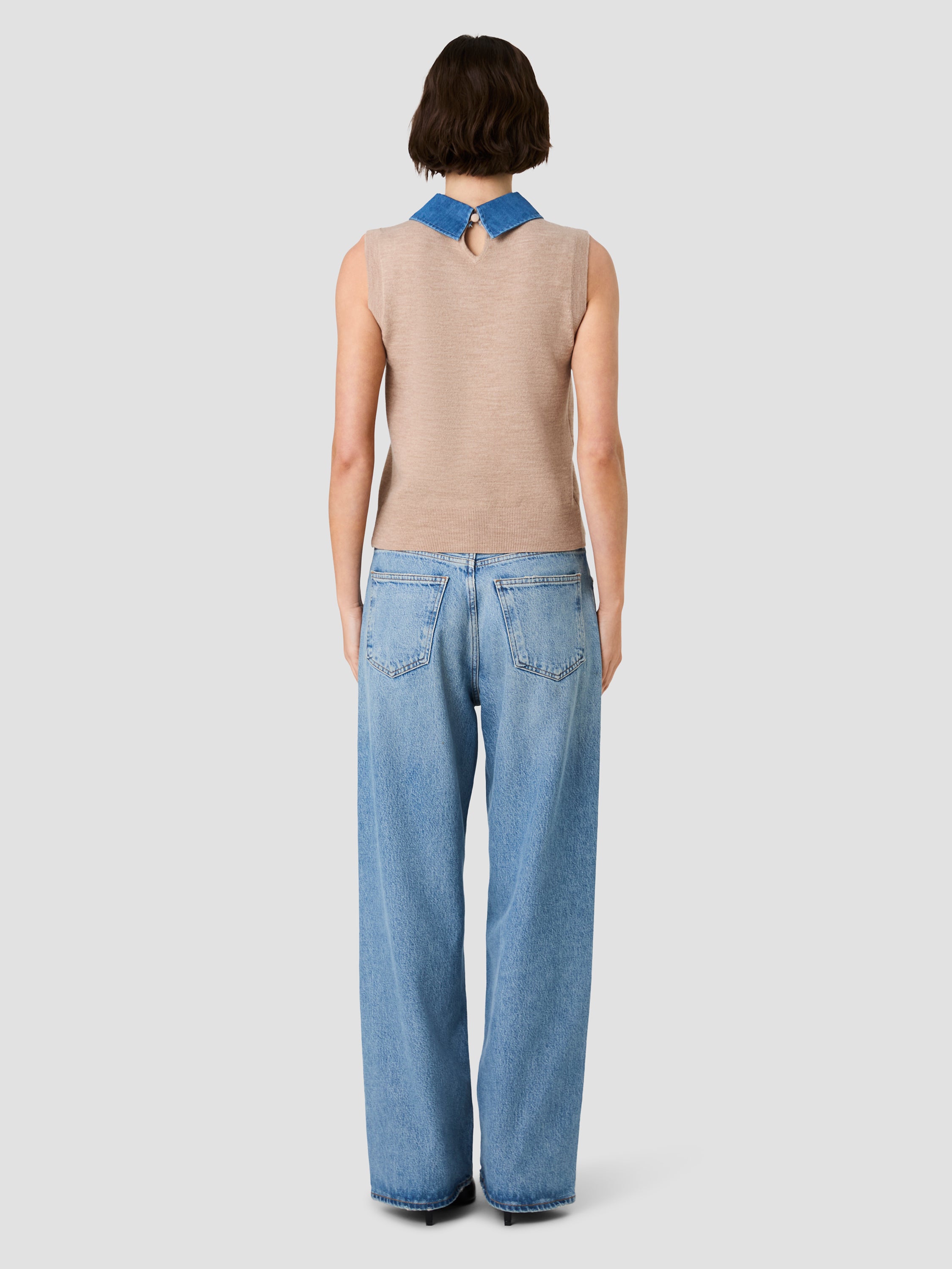 BABYSOFT COLLARED KNIT VEST VIEW 4
