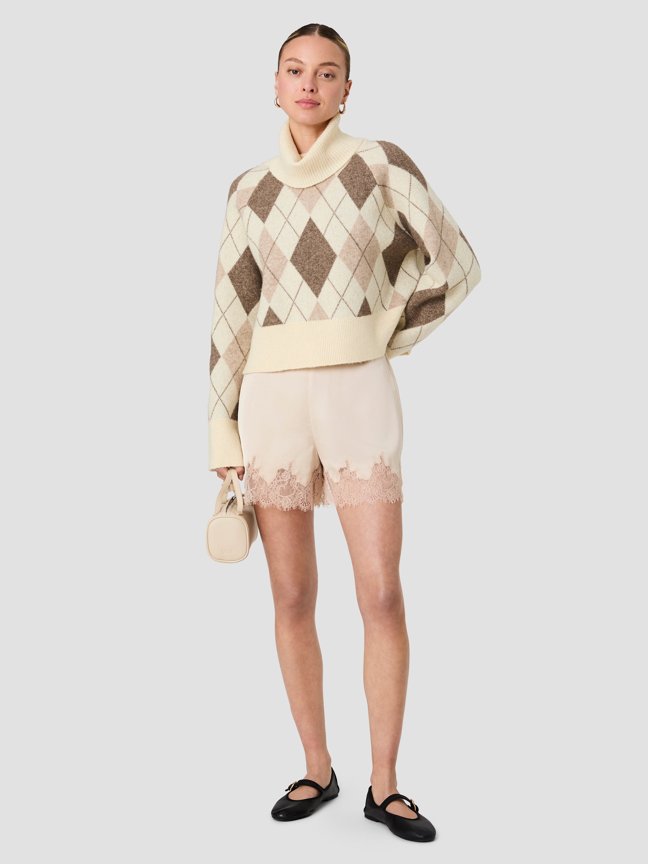 KODA KNIT ARGYLE JACQUARD TURTLENECK SWEATER View 1 | Products