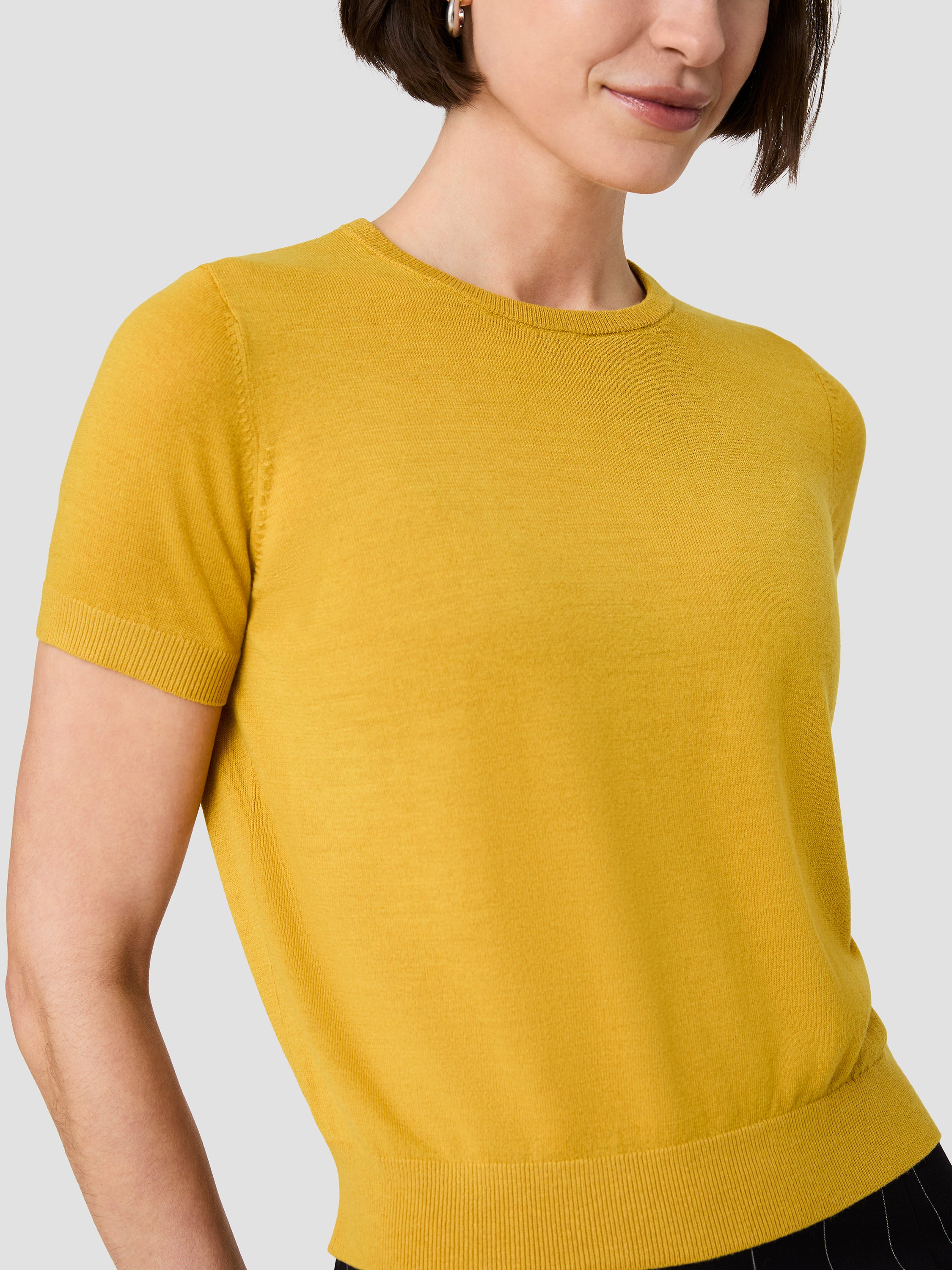NOLA FINE KNIT SHORT SLEEVE SWEATER VIEW 3 | Sweaters & Knits