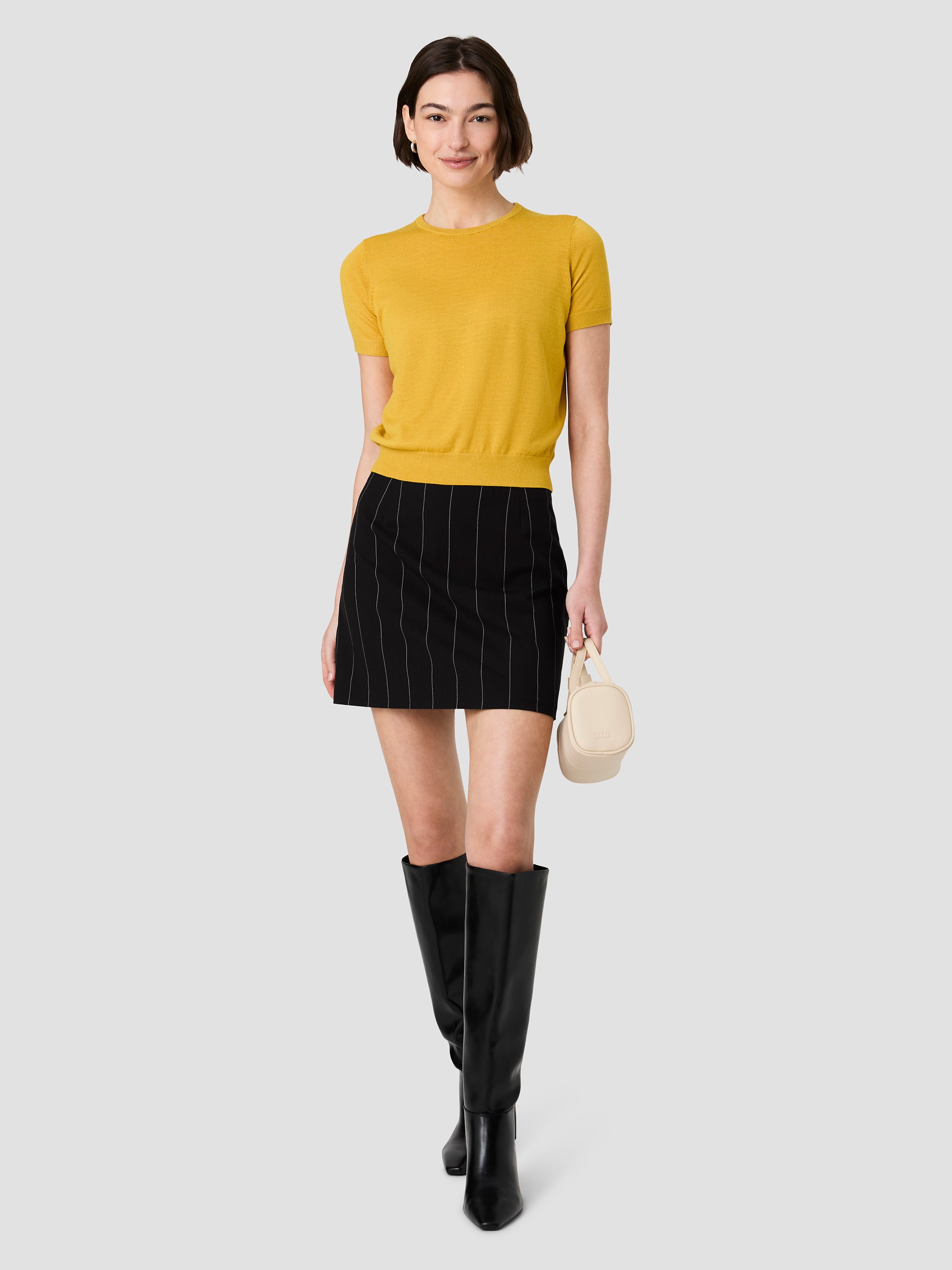 NOLA FINE KNIT SHORT SLEEVE SWEATER View 1 | Sweaters & Knits