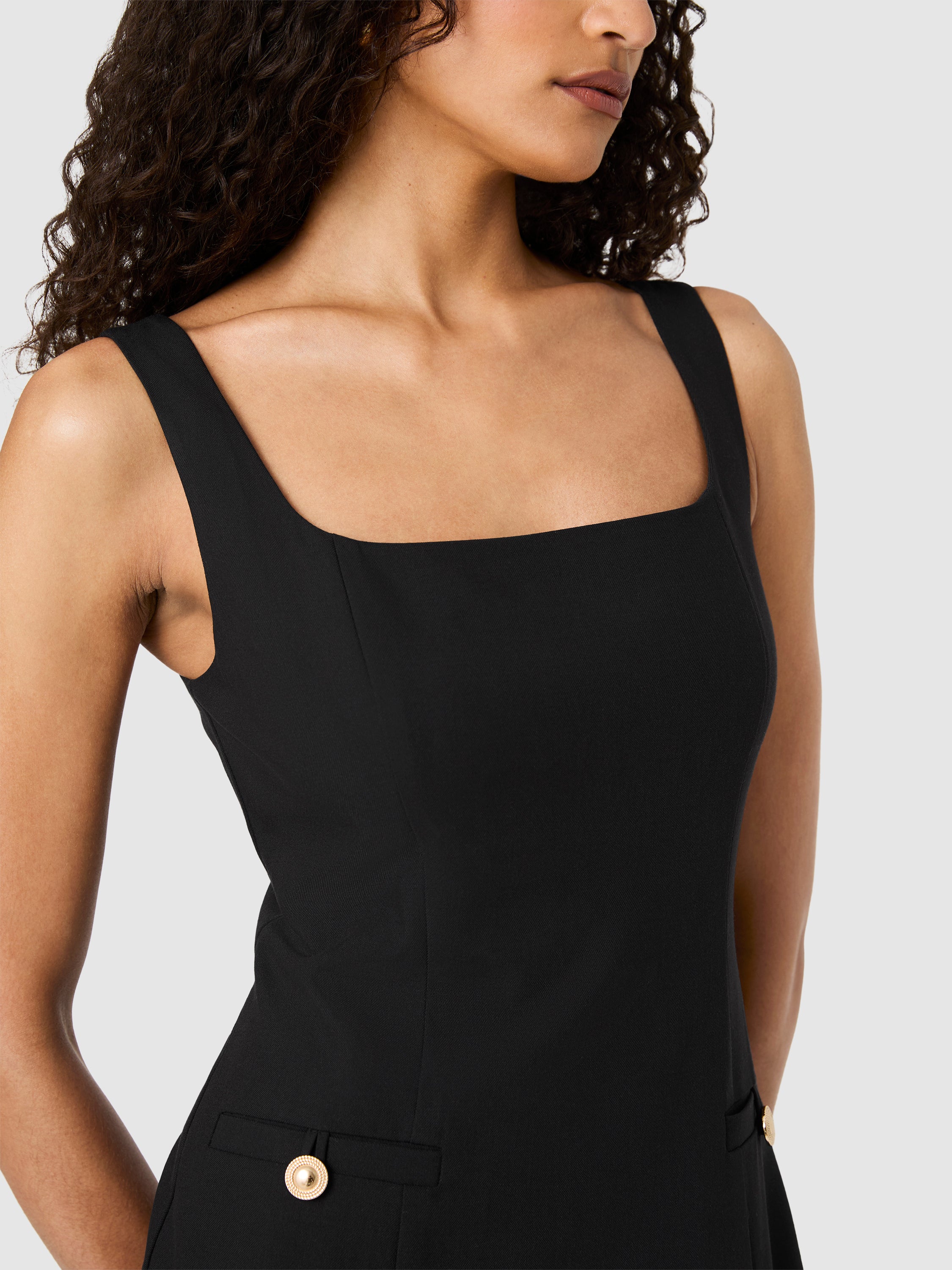 KAI SUITING SLIT MIDI DRESS View 2 | Products