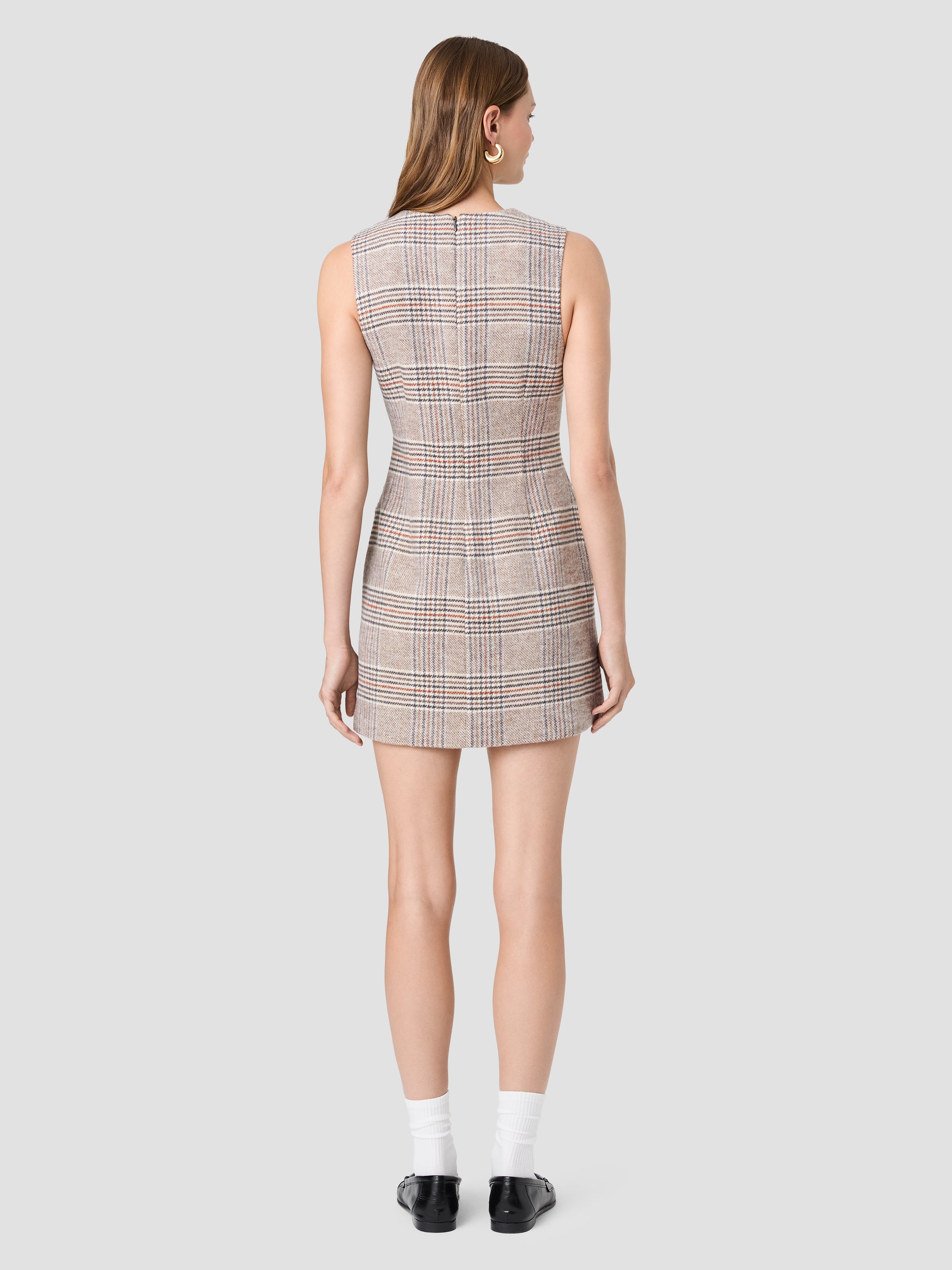SUTTON PLAID TWO POCKET MINI DRESS VIEW 4 | Women's Shop All