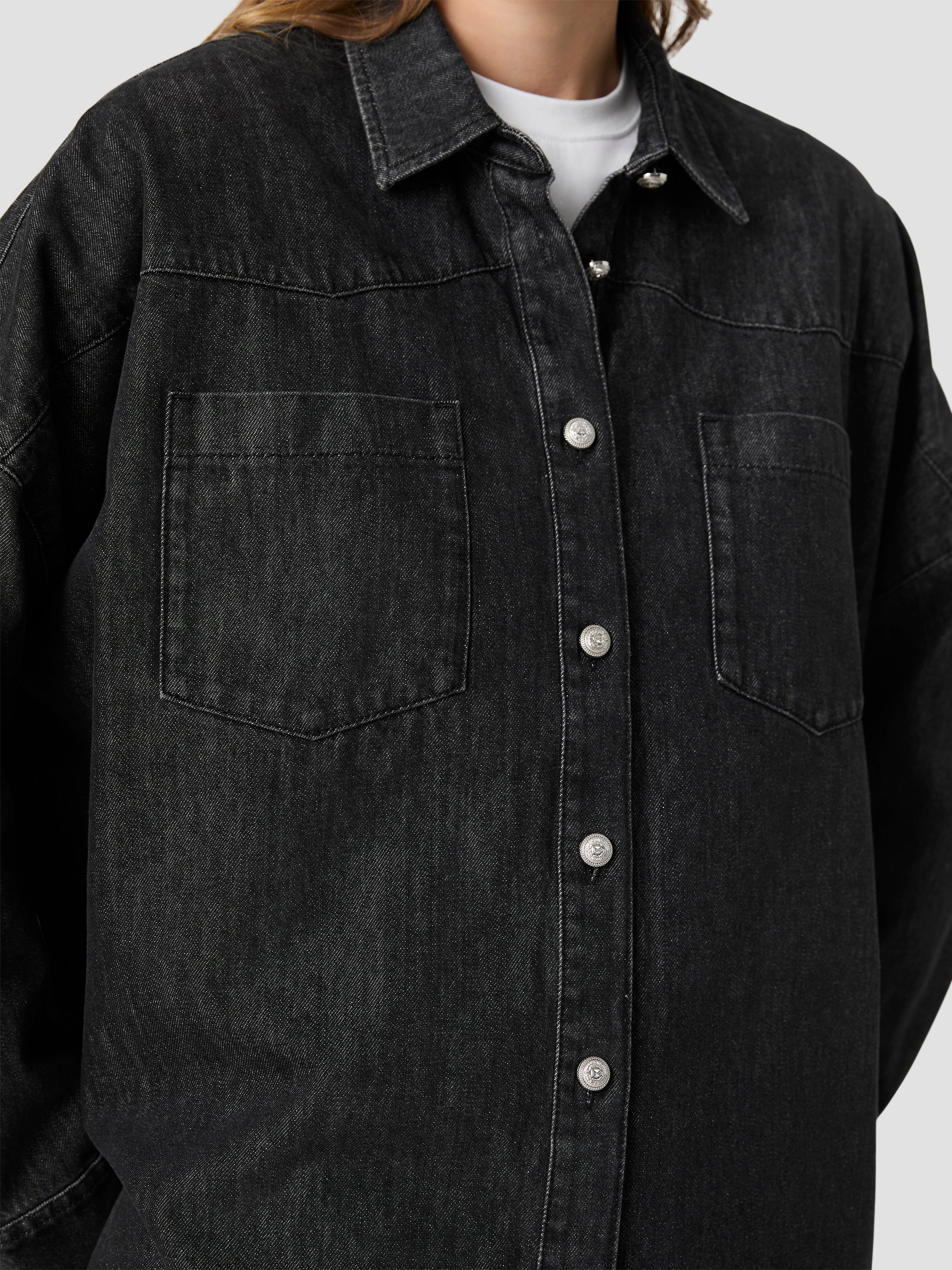 ELTON DENIM BUTTON DOWN SHIRT VIEW 3 | New Arrivals