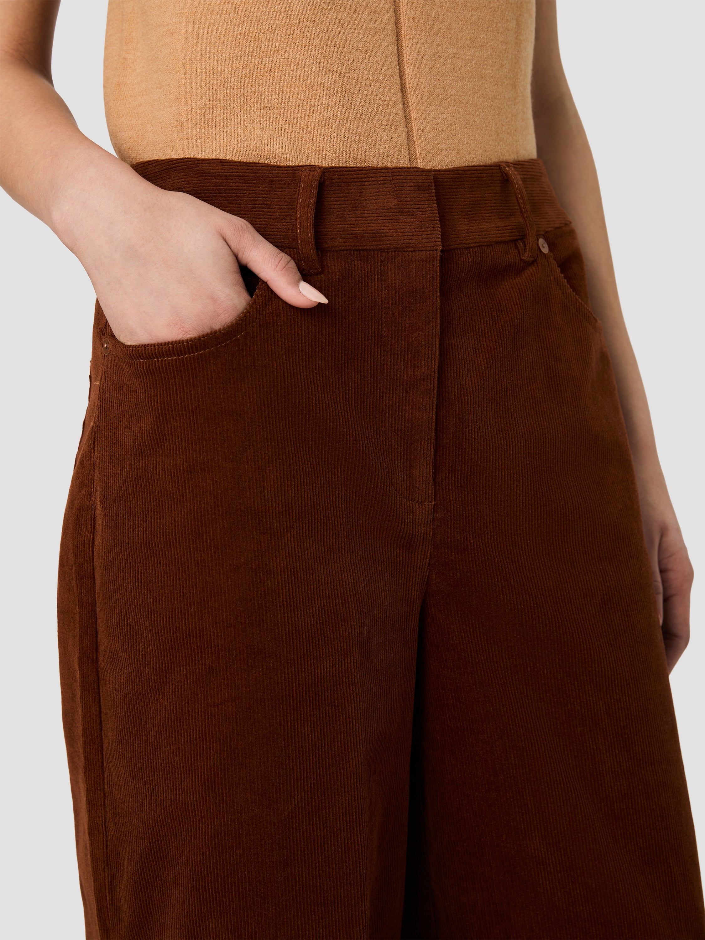CASEY CORDUROY WIDE LEG PANTS VIEW 3