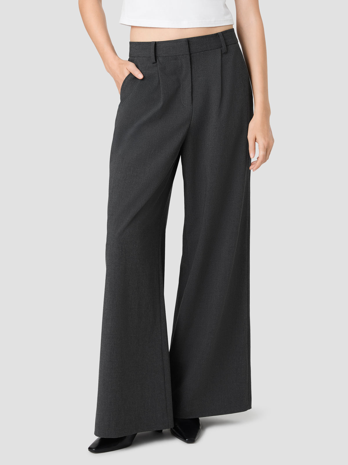 TAVI CROSSHATCH SUITING WIDE LEG TROUSERS View 2 | New Arrivals