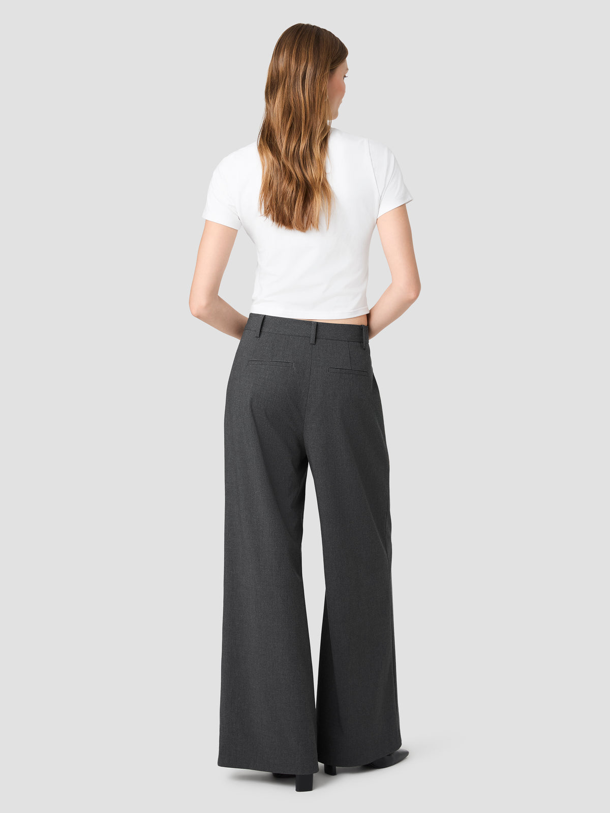 TAVI CROSSHATCH SUITING WIDE LEG TROUSERS VIEW 4 | New Arrivals