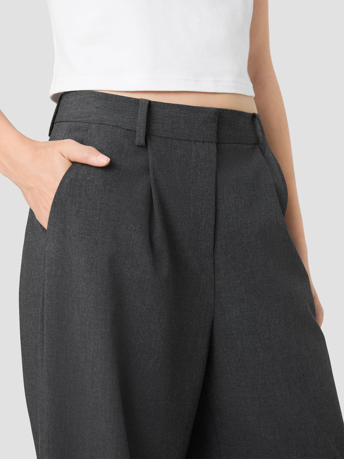 TAVI CROSSHATCH SUITING WIDE LEG TROUSERS VIEW 3 | New Arrivals
