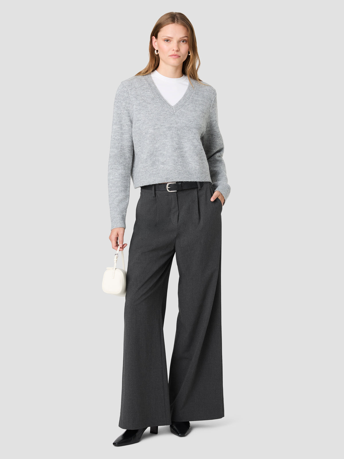 TAVI CROSSHATCH SUITING WIDE LEG TROUSERS View 1 | New Arrivals