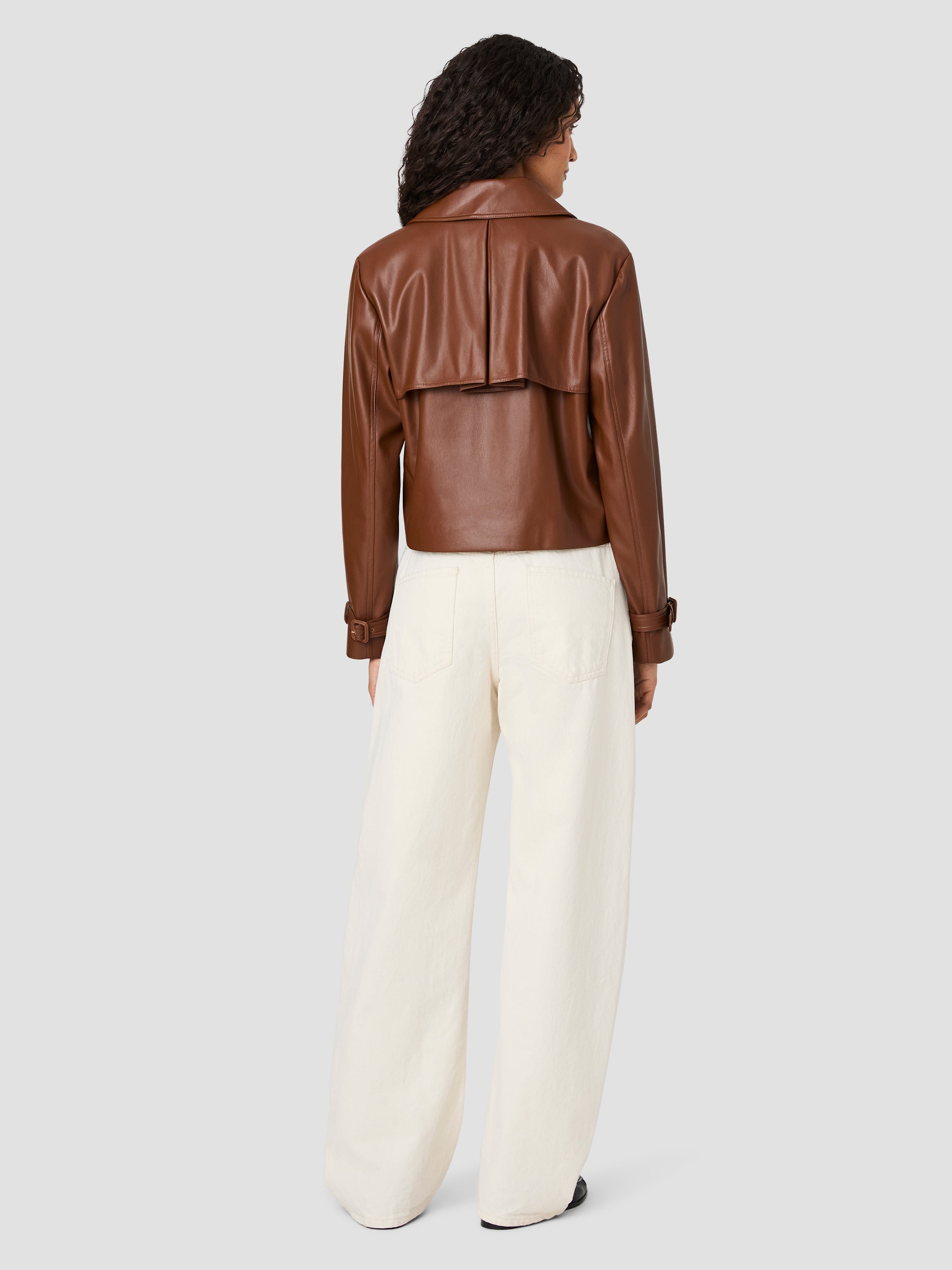 PORTO FAUX LEATHER CROPPED JACKET VIEW 7 | Coats & Jackets