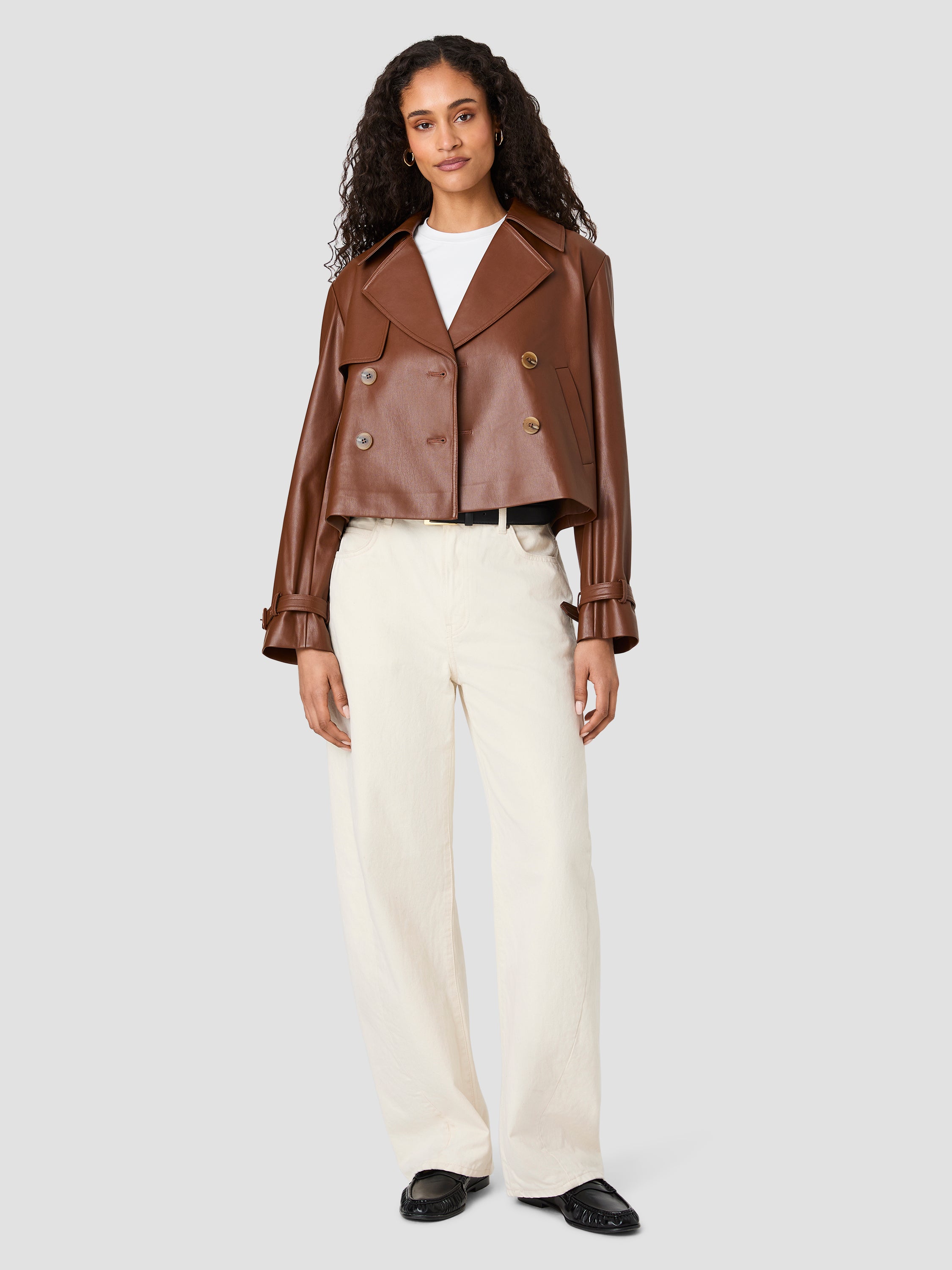 PORTO FAUX LEATHER CROPPED JACKET VIEW 9 | Coats & Jackets