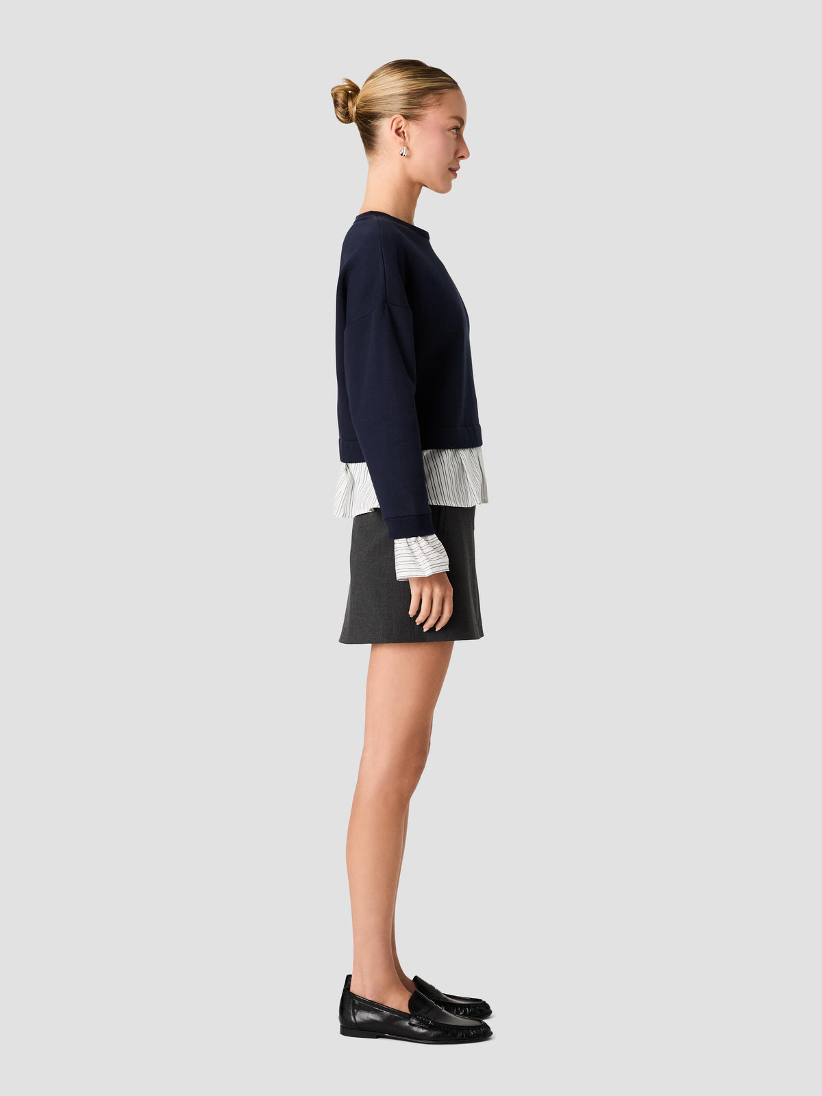 FRENCH TERRY MIXED MEDIA PULLOVER VIEW 5 | The Layering Shop