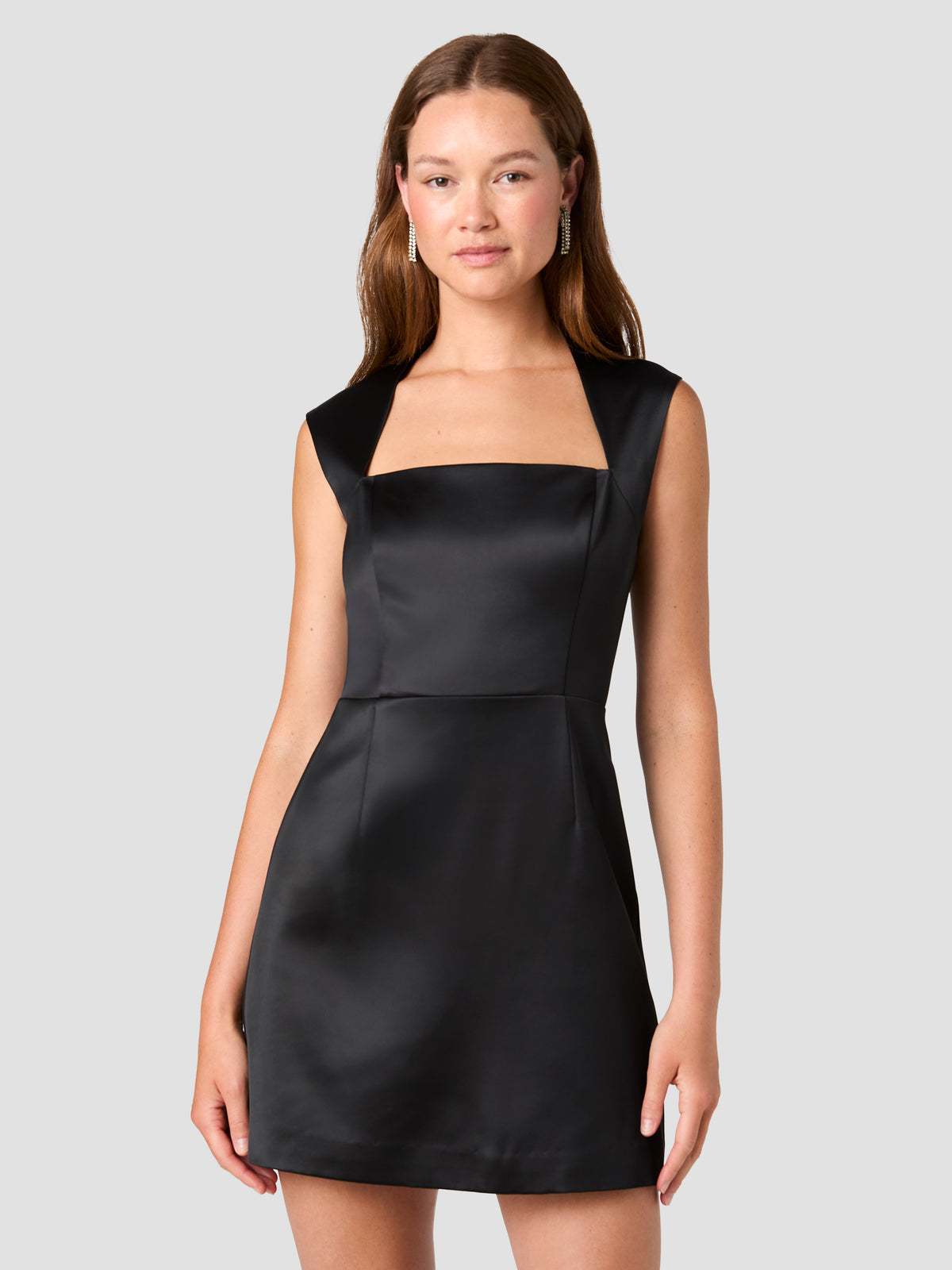 CAREY SATIN SQUARE NECK MINI DRESS View 2 | Products