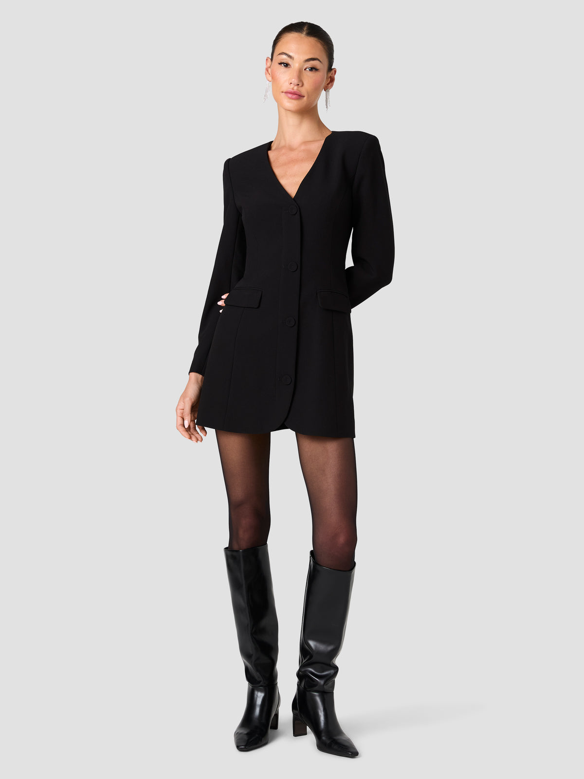 AZRA TWILL CINCHED BLAZER DRESS VIEW 6 | Women's Shop All