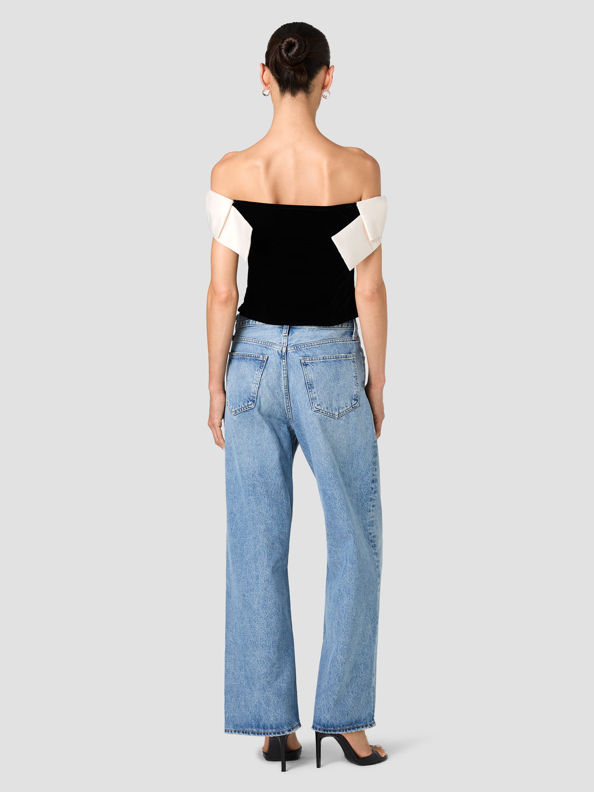VELVET CAREY SATIN BOW TOP VIEW 4