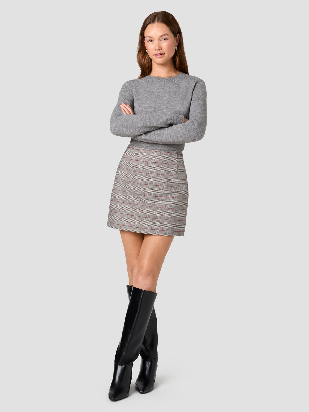 LEONIE TARTAN PLAID MINI SKIRT VIEW 6