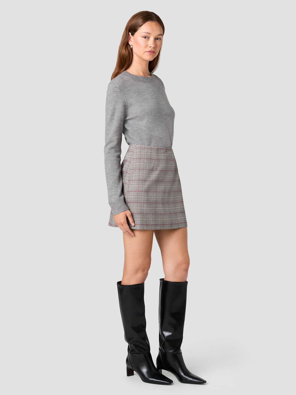 LEONIE TARTAN PLAID MINI SKIRT VIEW 5