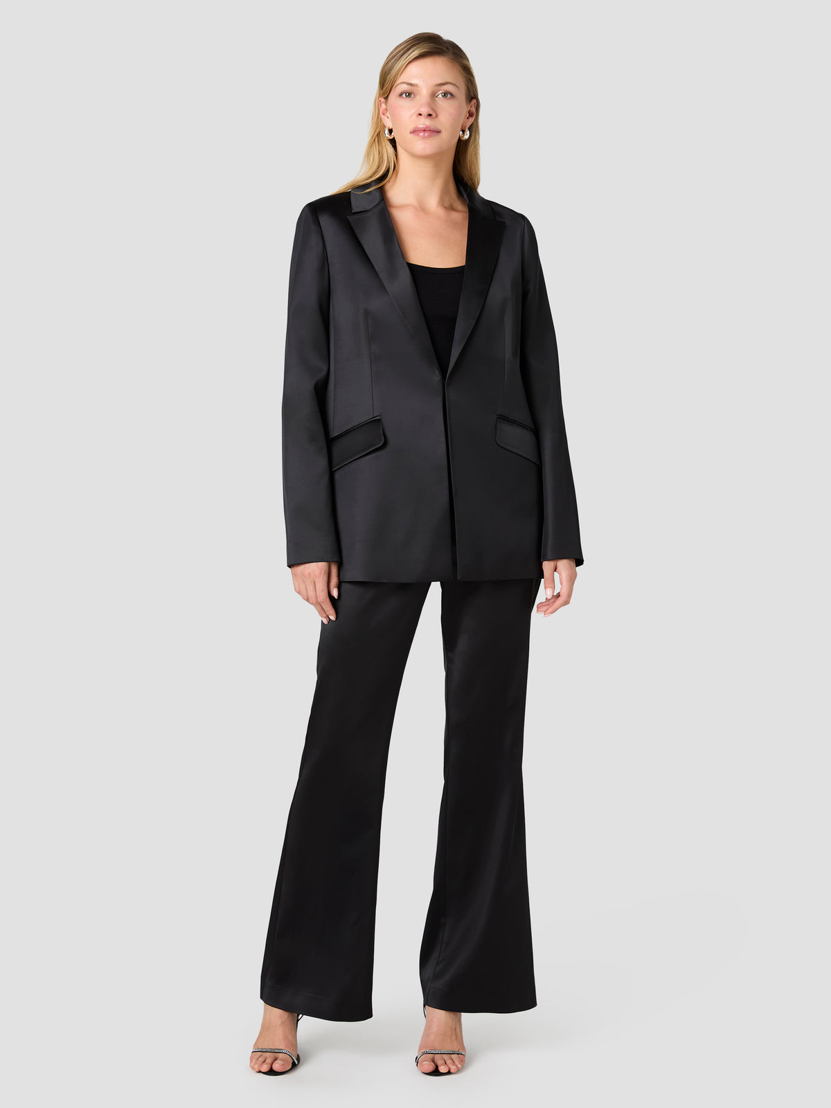 MAELYS STRETCH SATIN OVERSIZED BLAZER VIEW 6 | Coats & Jackets