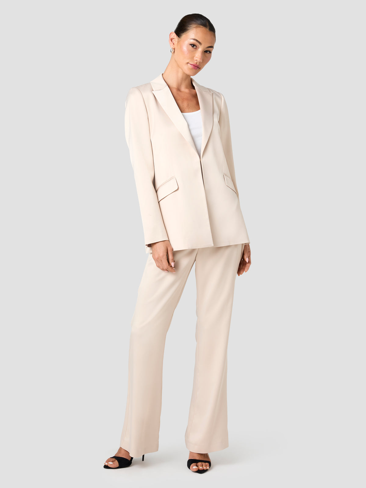 MAELYS STRETCH SATIN OVERSIZED BLAZER VIEW 6 | Coats & Jackets