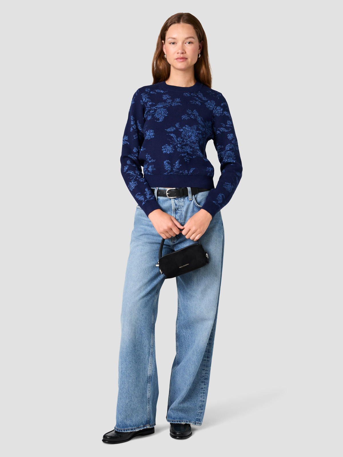 KATJA KNIT COMBO TINSEL PULLOVER SWEATER VIEW 2