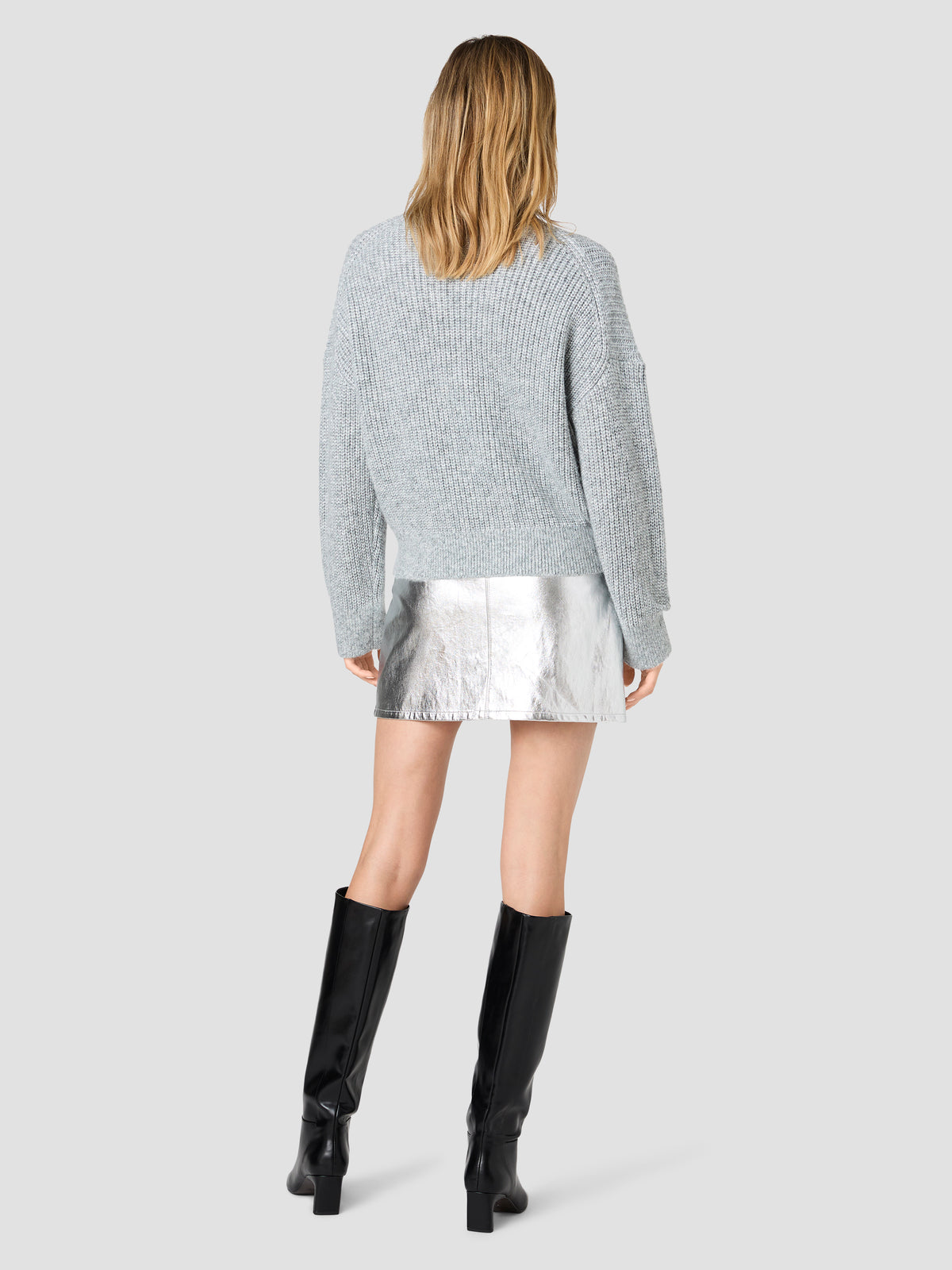 ELODIE TINSEL BLEND KNIT PULLOVER SWEATER VIEW 4