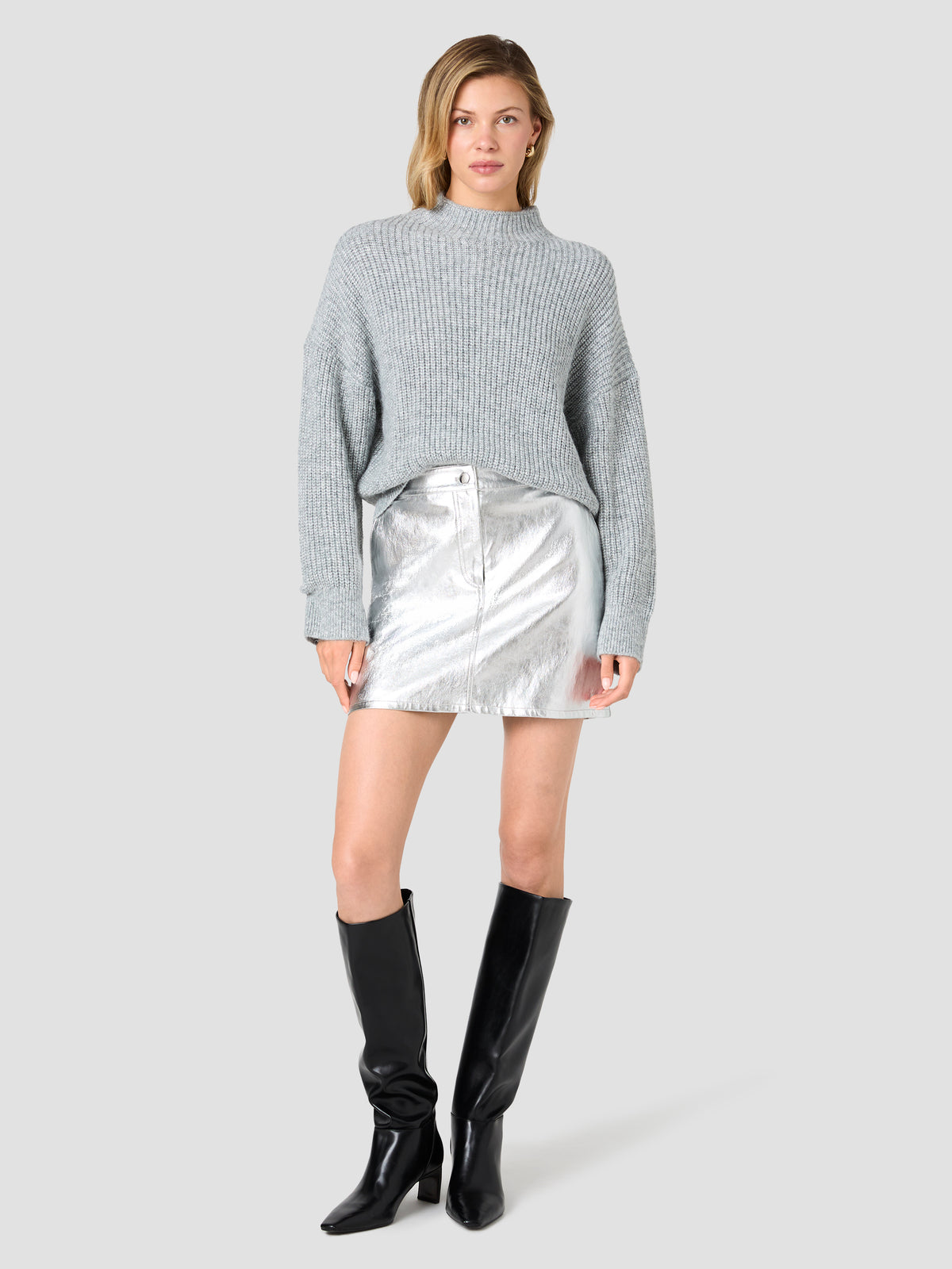 ELODIE TINSEL BLEND KNIT PULLOVER SWEATER VIEW 6