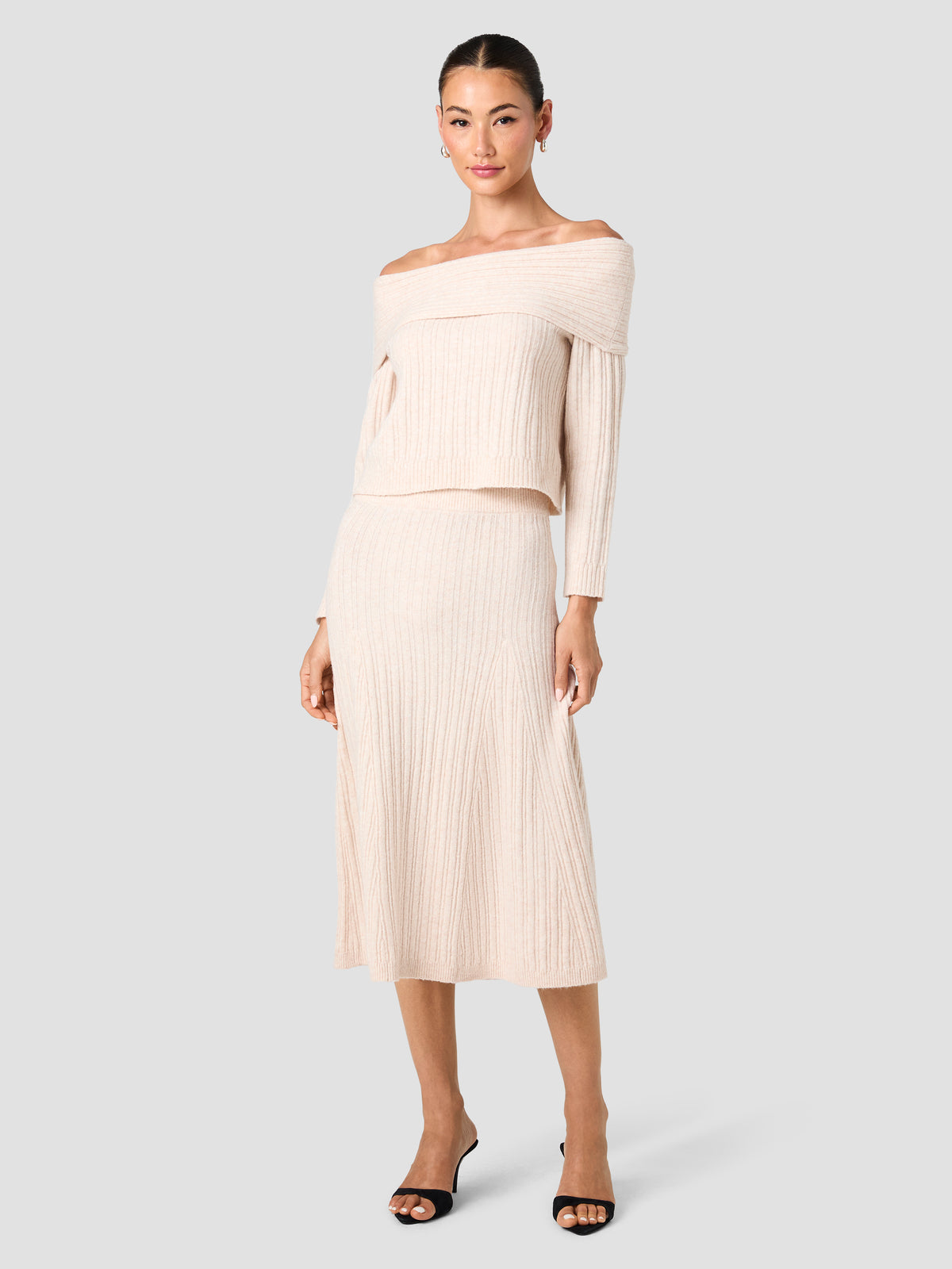 LUCIEN KNIT OFF SHOULDER PULLOVER SWEATER VIEW 6 | Women's