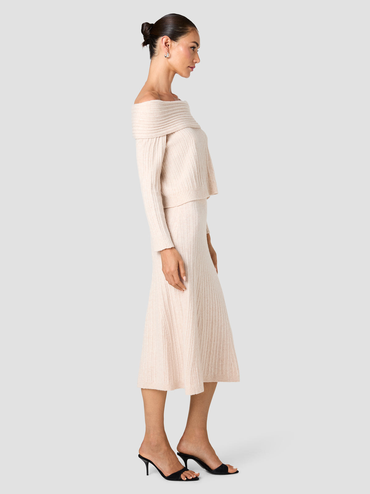 LUCIEN KNIT OFF SHOULDER PULLOVER SWEATER VIEW 4 | Women's