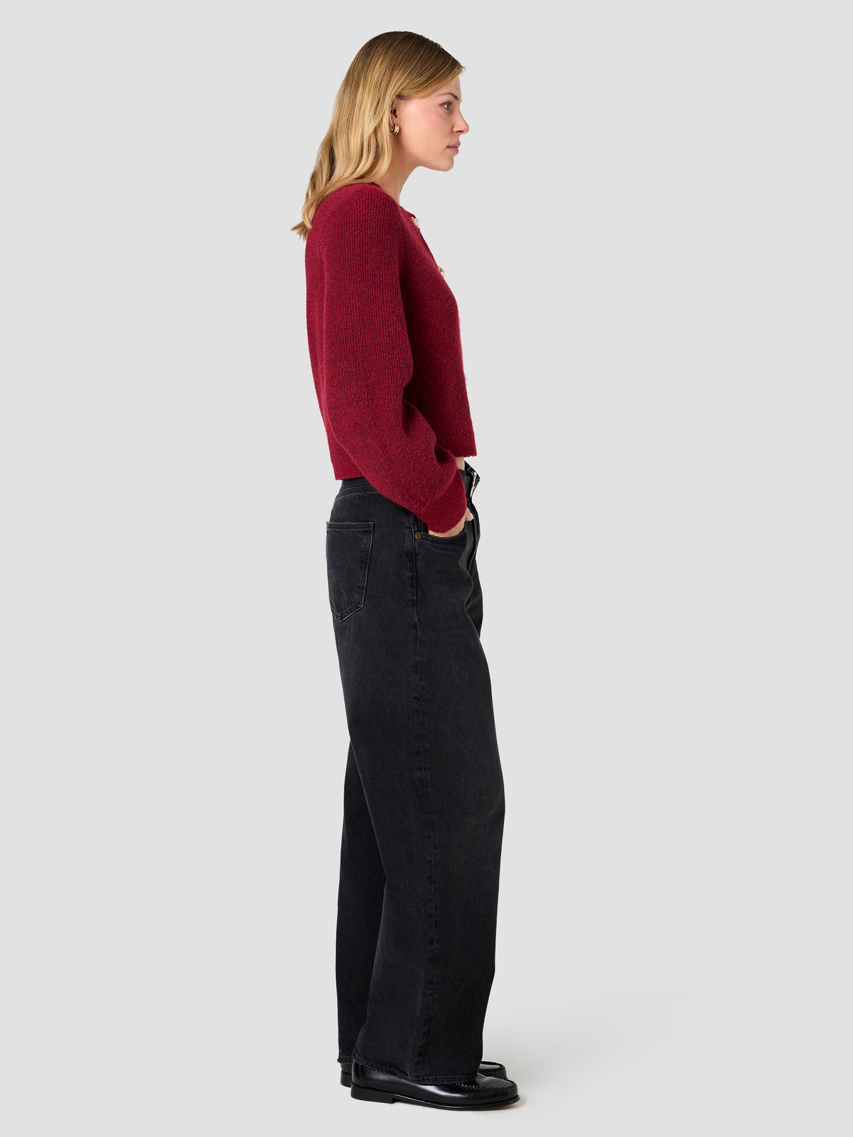 KODA KNIT MULTI BUTTON CREW NECK CARDIGAN VIEW 5 | The Layering Shop
