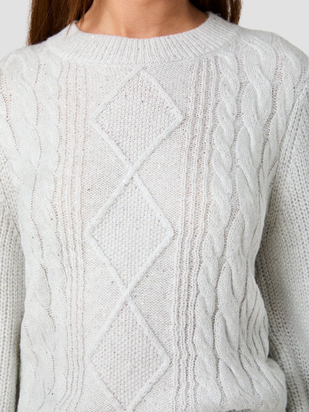 MICRO SEQUIN TINSEL KNIT PULLOVER SWEATER VIEW 4 | Women's
