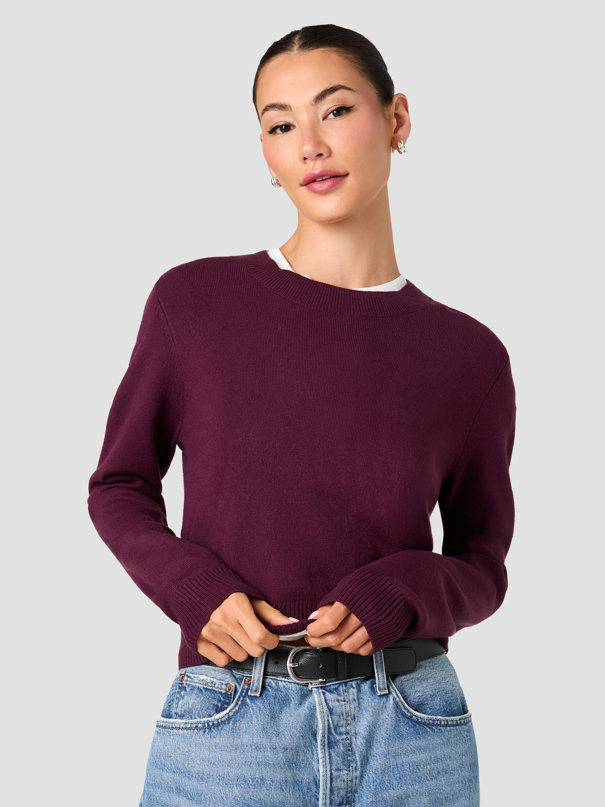 BABYSOFT CREW NECK LONG SLEEVE SWEATER VIEW 2