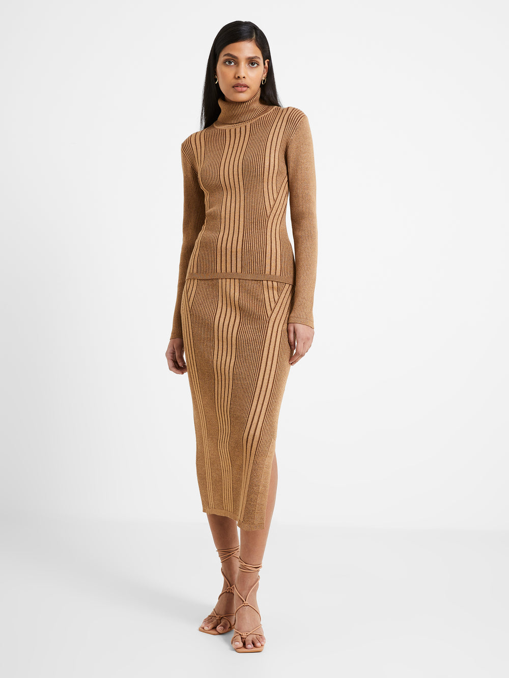Nsf ribbed top knit midi skirt