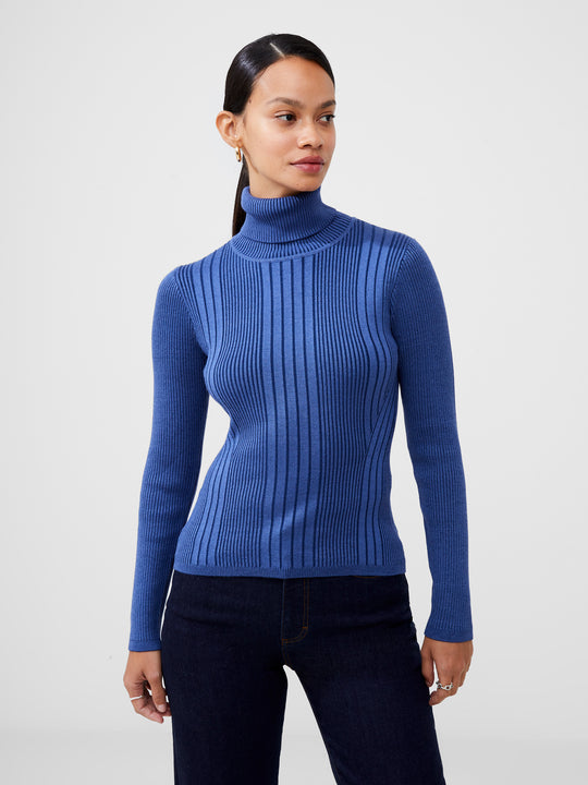 Mari Rib Knit Turtleneck Sweater