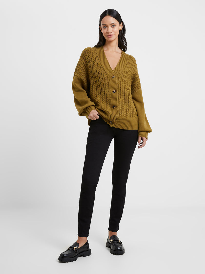 Babysoft Cable Knit Cardigan Nutria | French Connection US