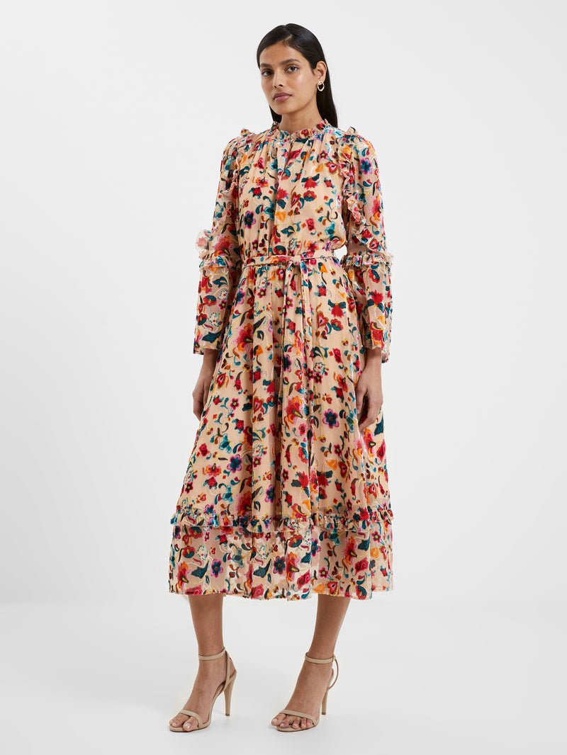 French Connection Avery Burnout Midi Dress (Contemporary) at Von Maur