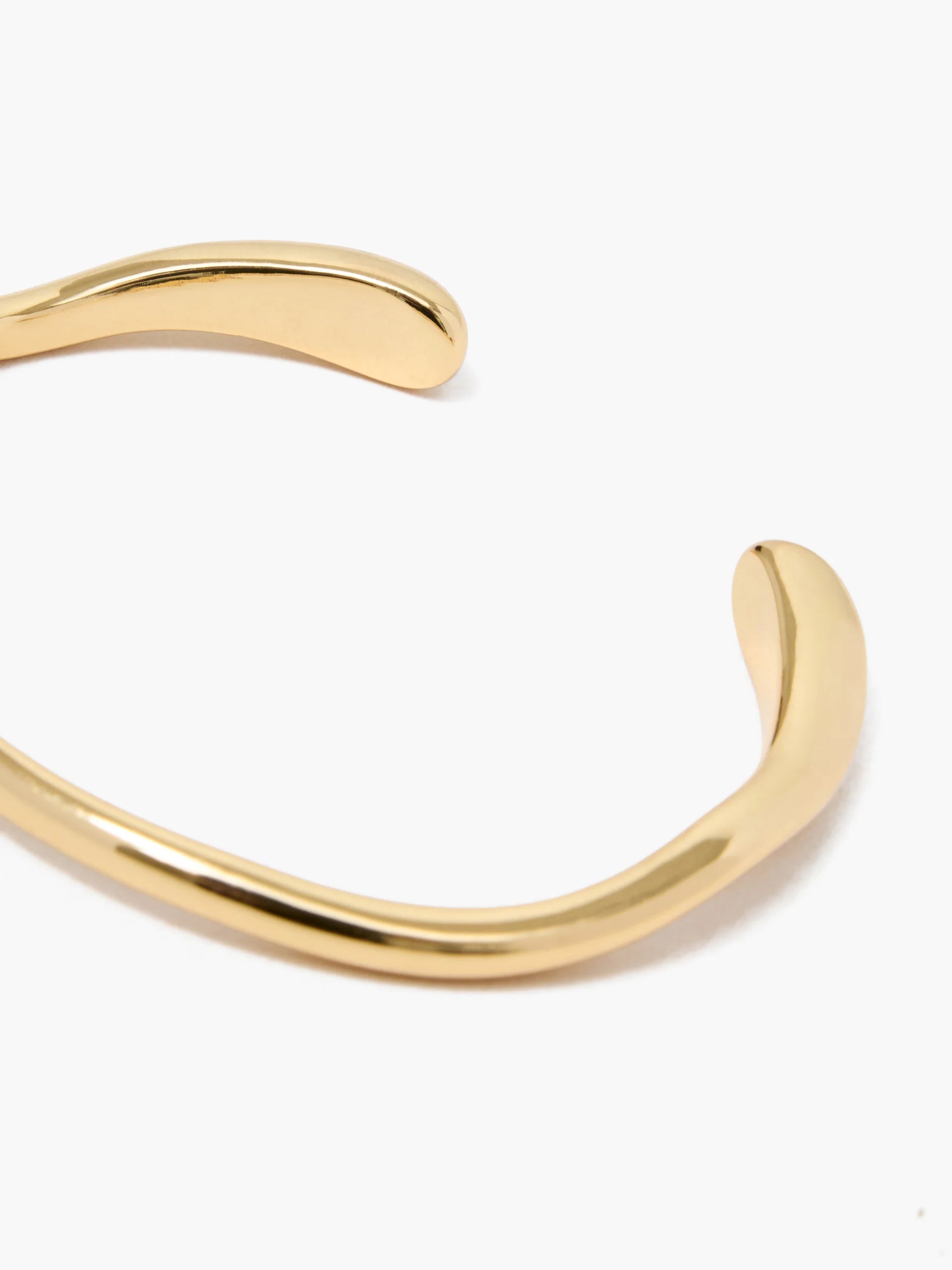 Wave Teardrop Open Bangle