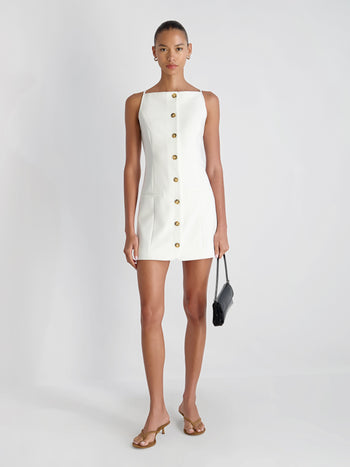 Azra Twill Square Neck Dress