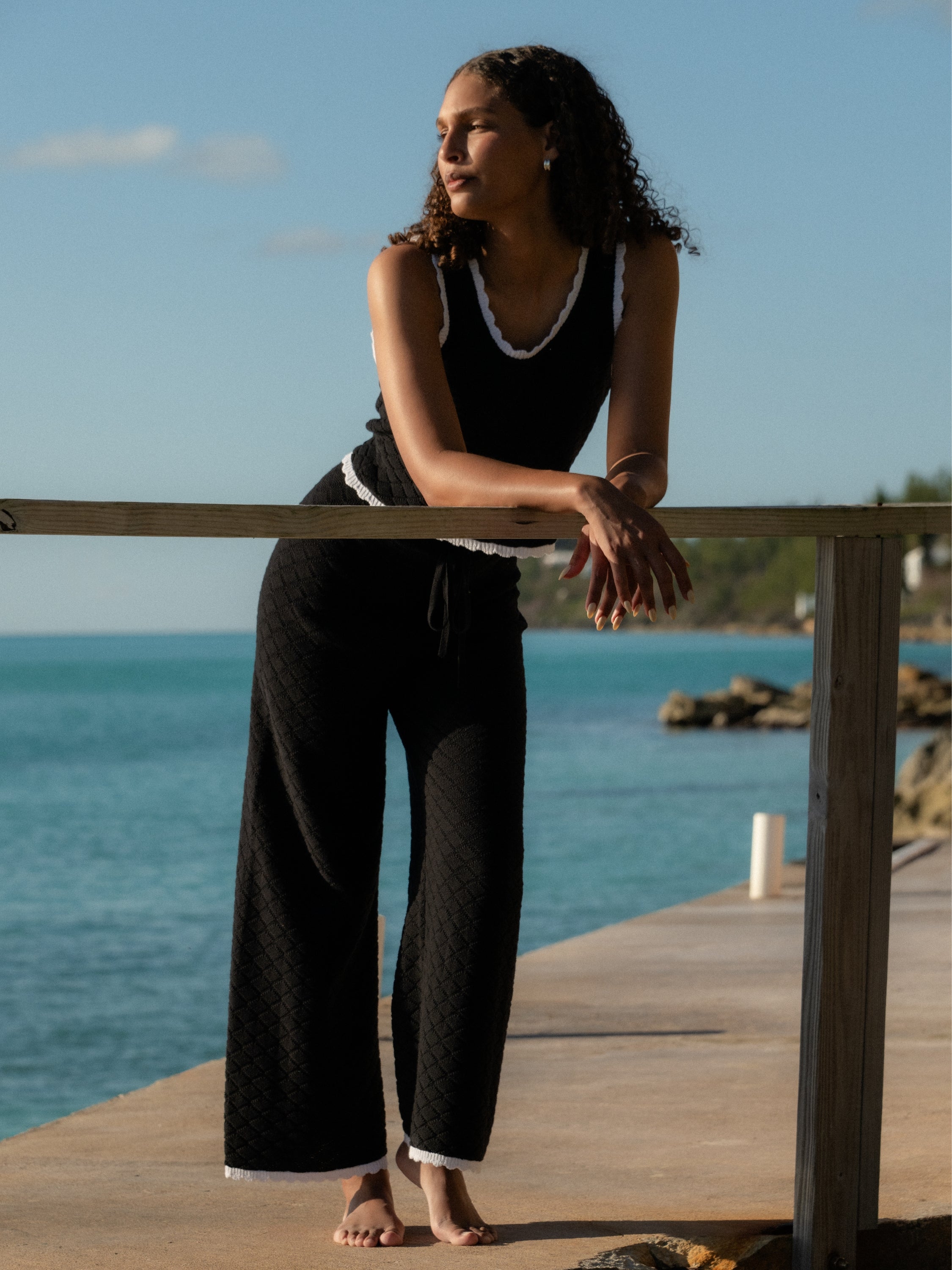 TEDDY DIAMOND KNIT CROP PANTS View 1 | Women's Shop All