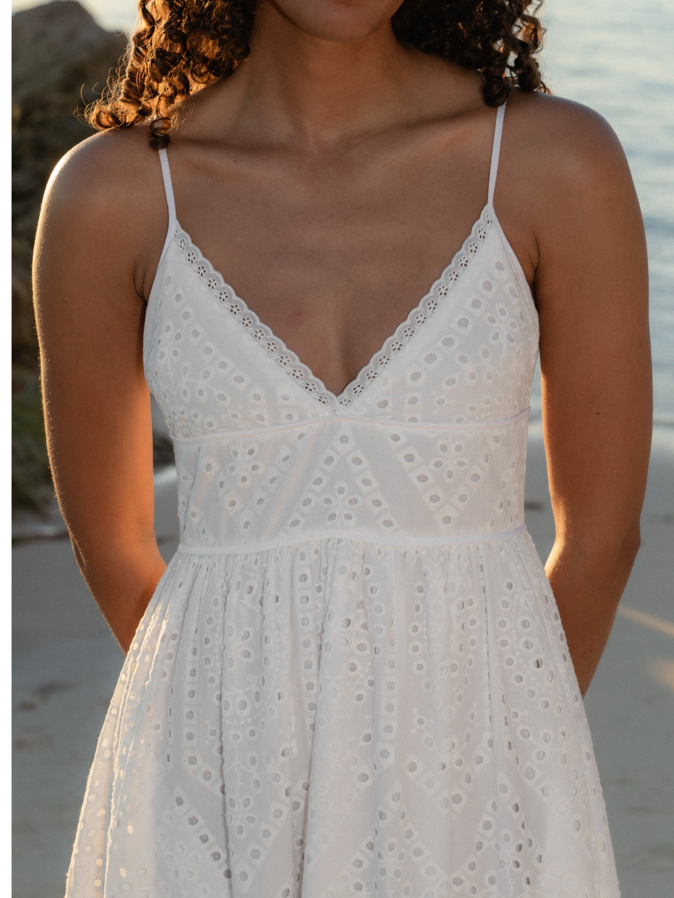 TRINI COTTON EYELET MAXI DRESS VIEW 4