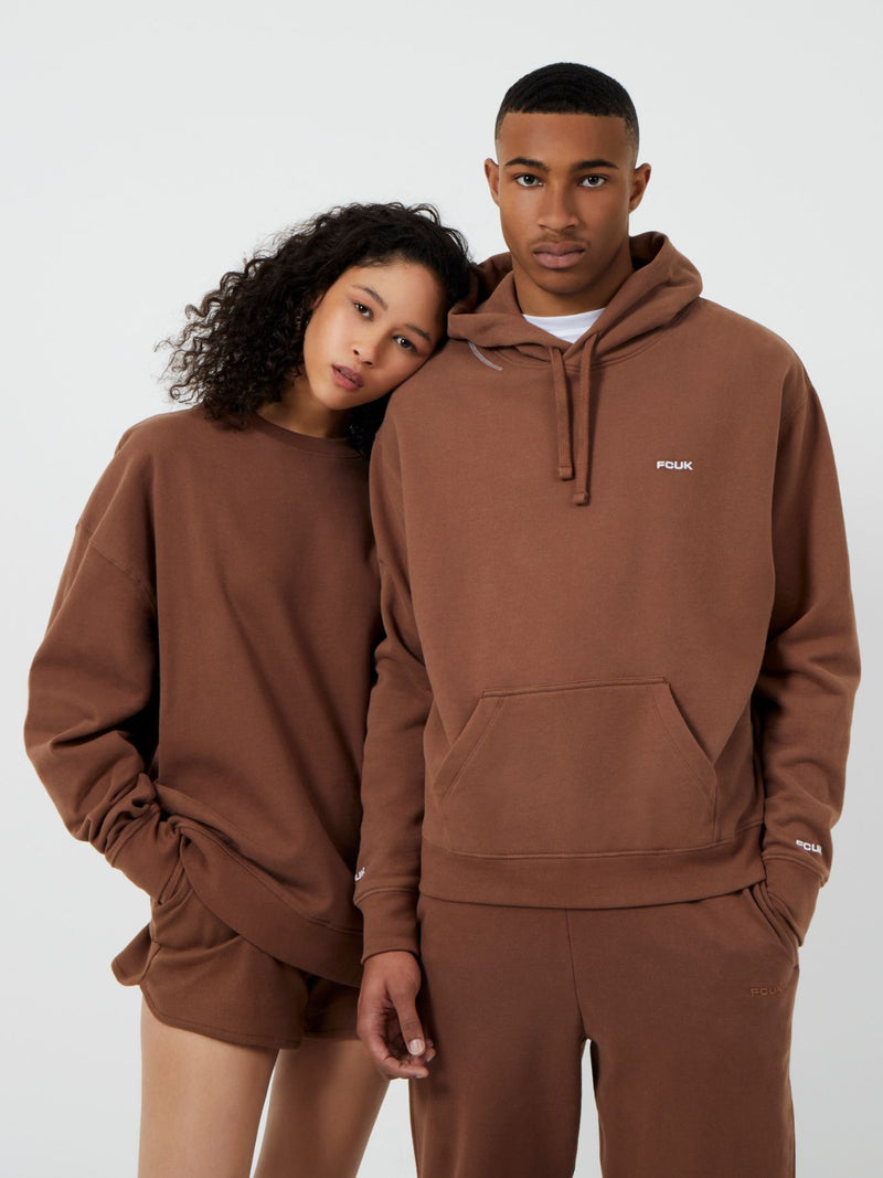 FCUK Hoodie Cocoa Brown | French Connection US