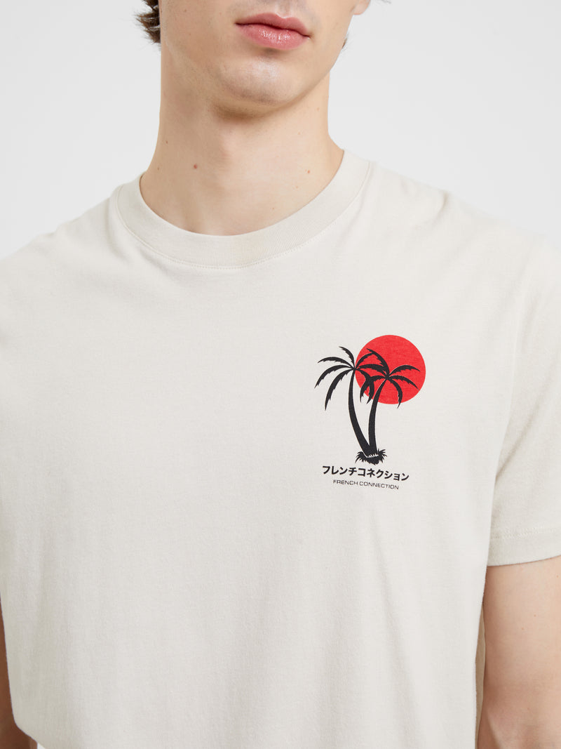 Japanese Palm Graphic T-Shirt Moonstruck | French Connection US