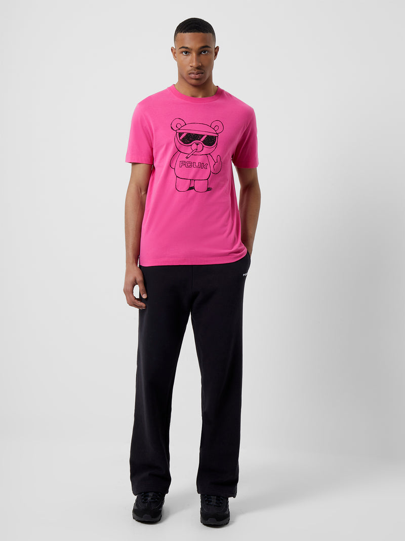 FCUK Rude Bear T-Shirt Fuschia Pink | French Connection US